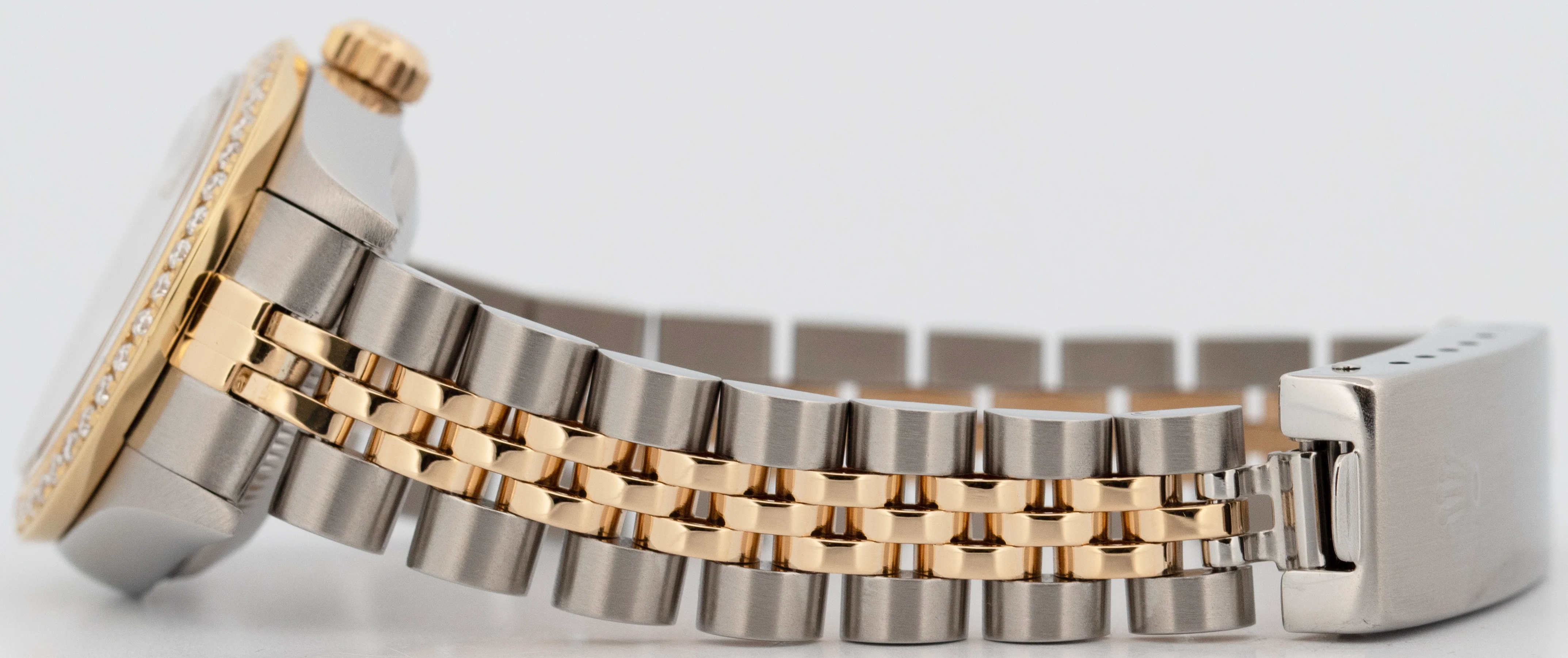 Ladies Rolex DateJust White DIAMOND 18K Gold Steel 26mm JUBILEE Watch 79173 - Image 7