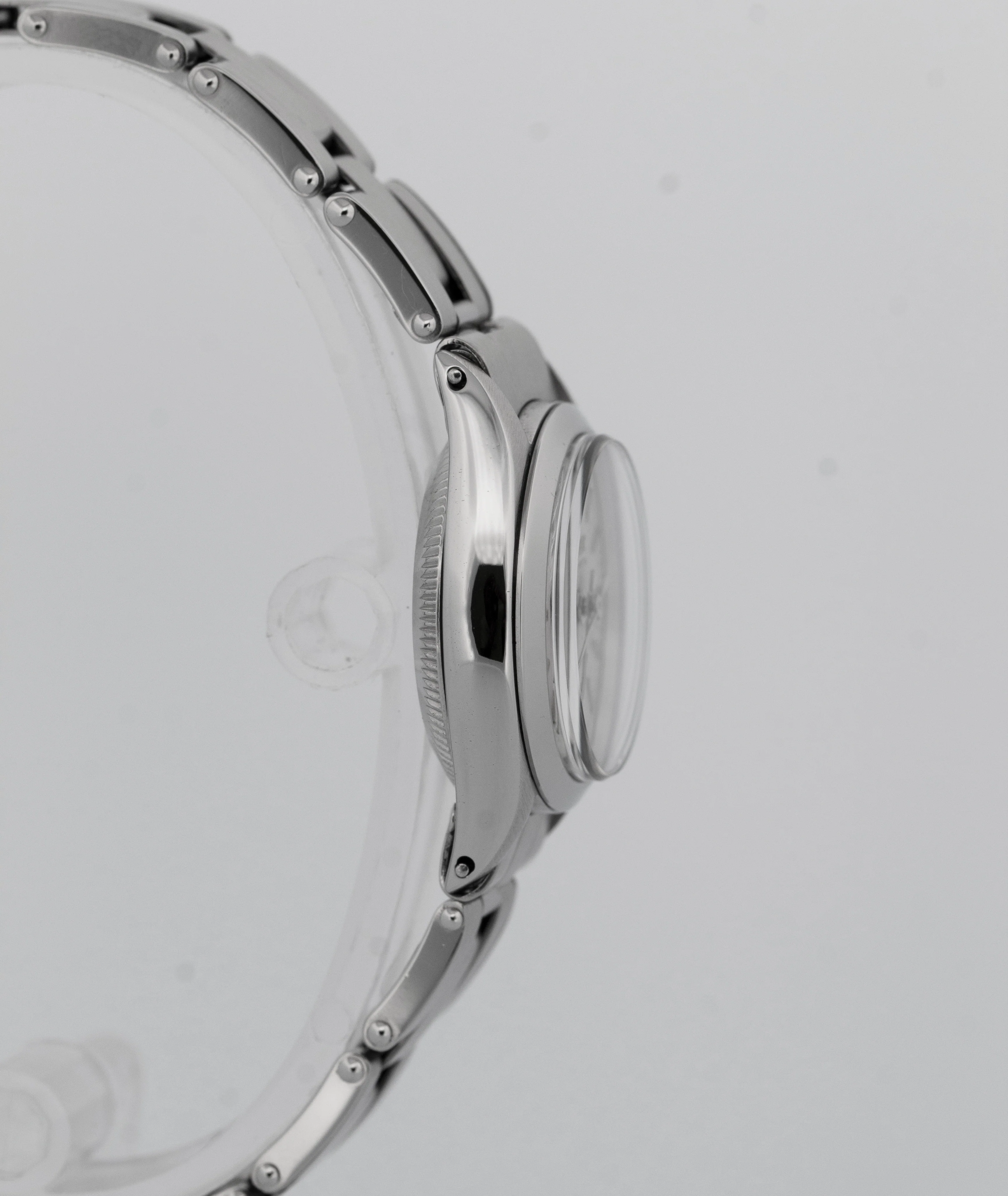 Ladies Rolex Oyster Perpetual 24mm White Stainless Steel Automatic Watch 6618 - Image 4