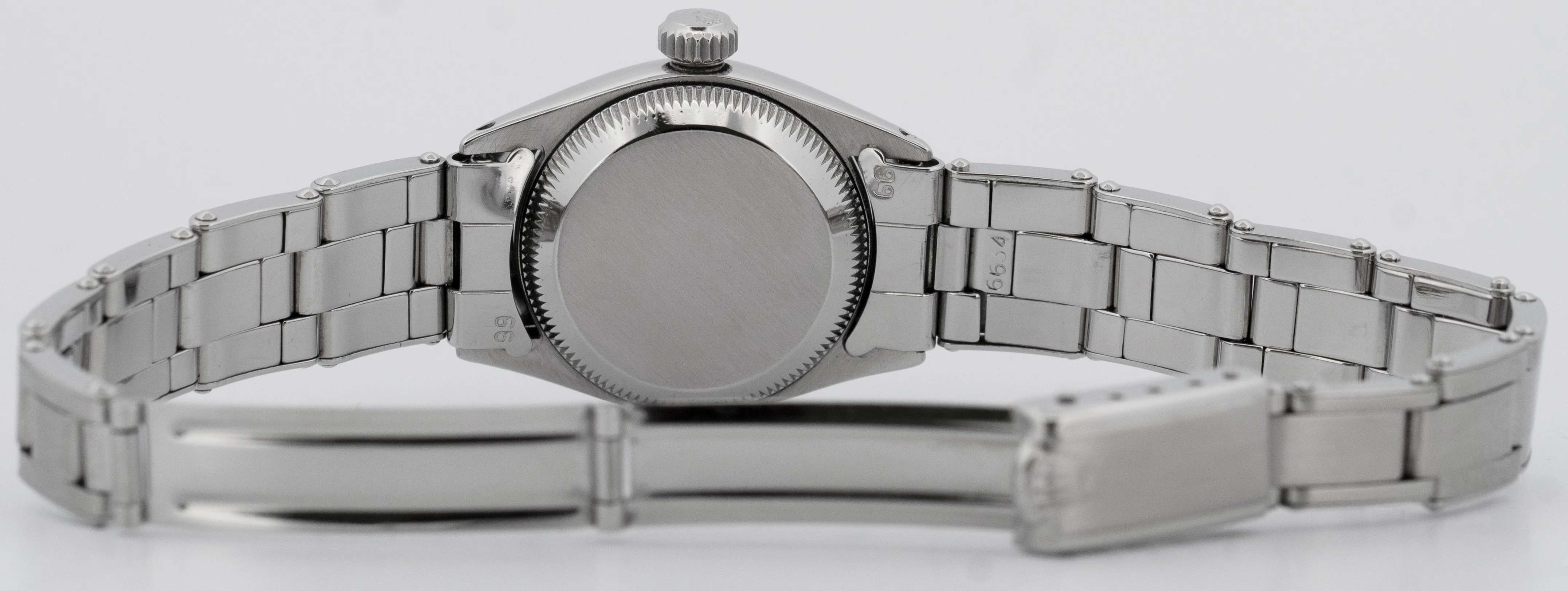 Ladies Rolex Oyster Perpetual 24mm White Stainless Steel Automatic Watch 6618 - Image 8
