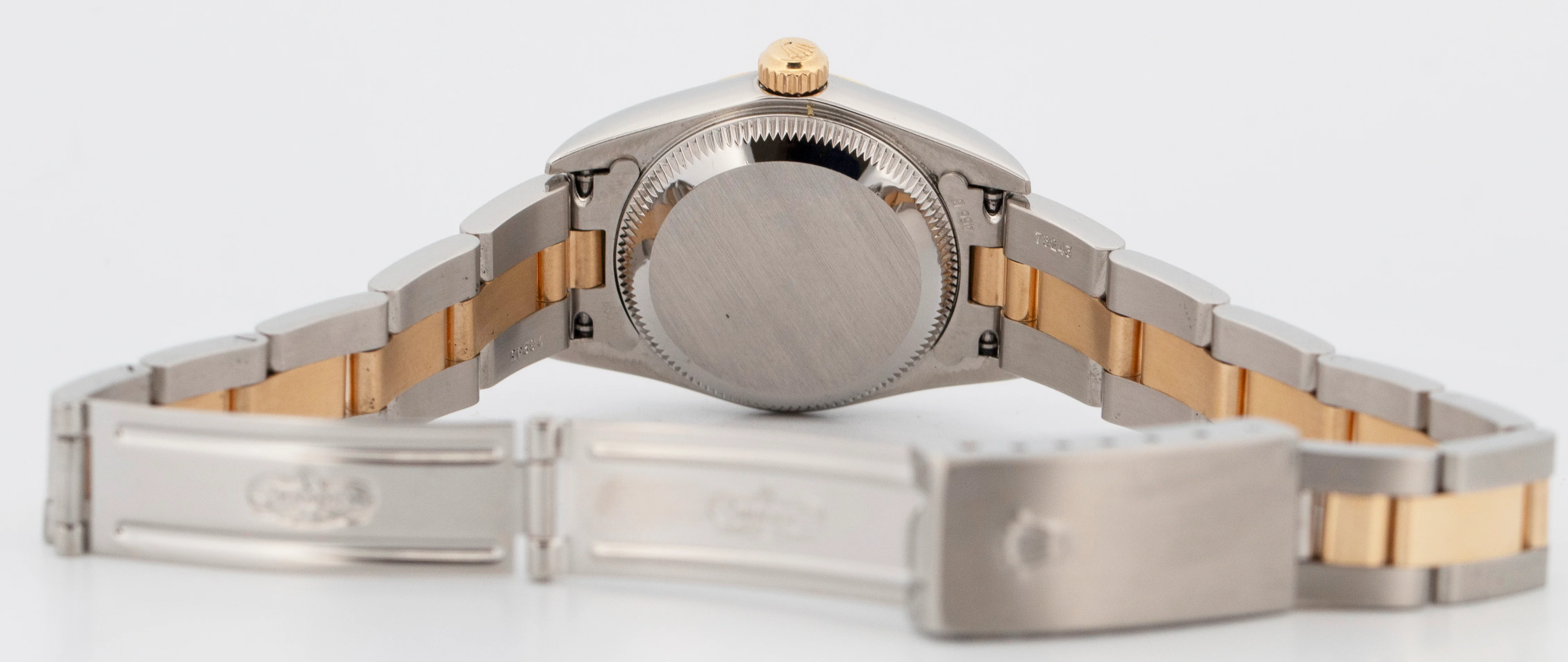 Ladies Rolex Oyster Perpetual 24mm ZEPHYR Two-Tone 18K Gold NO-HOLES Watch 76243 - Image 8