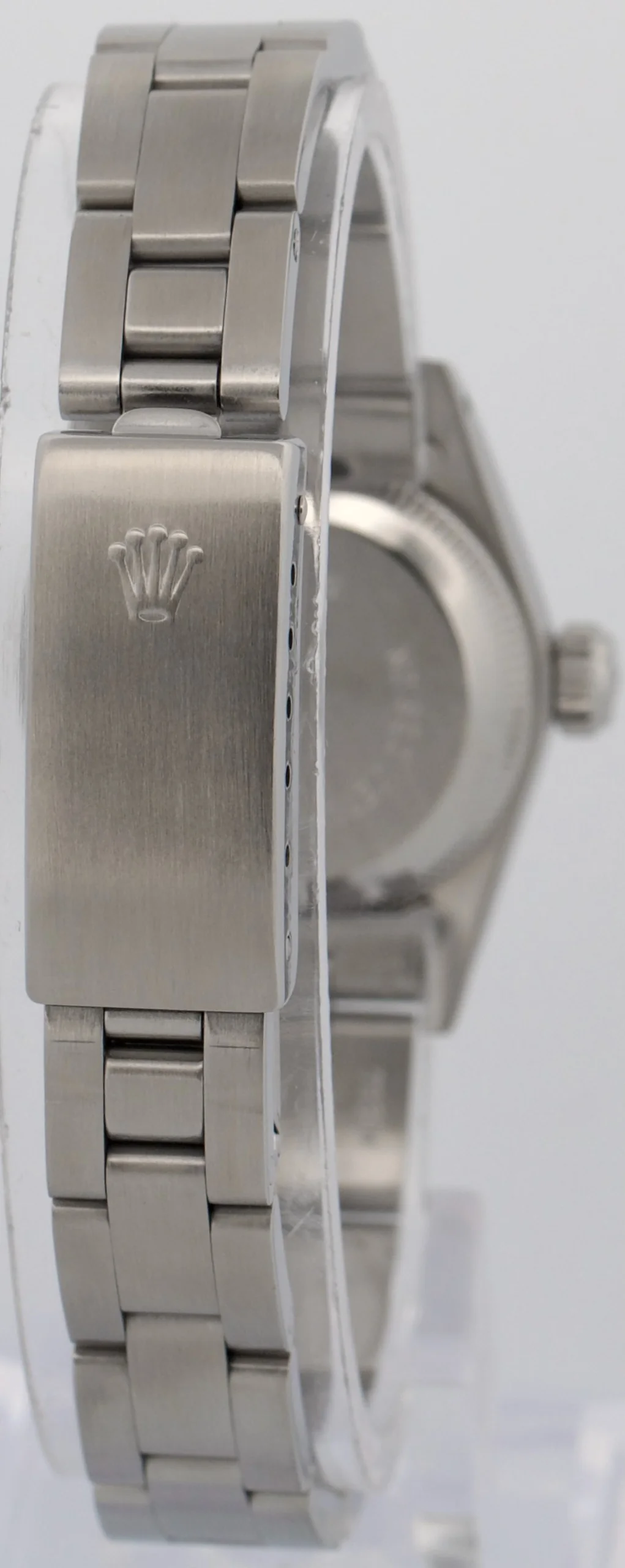 Ladies Rolex Oyster Perpetual PATINA SILVER Engine-Turned Steel 24mm Watch 67230 - Image 6