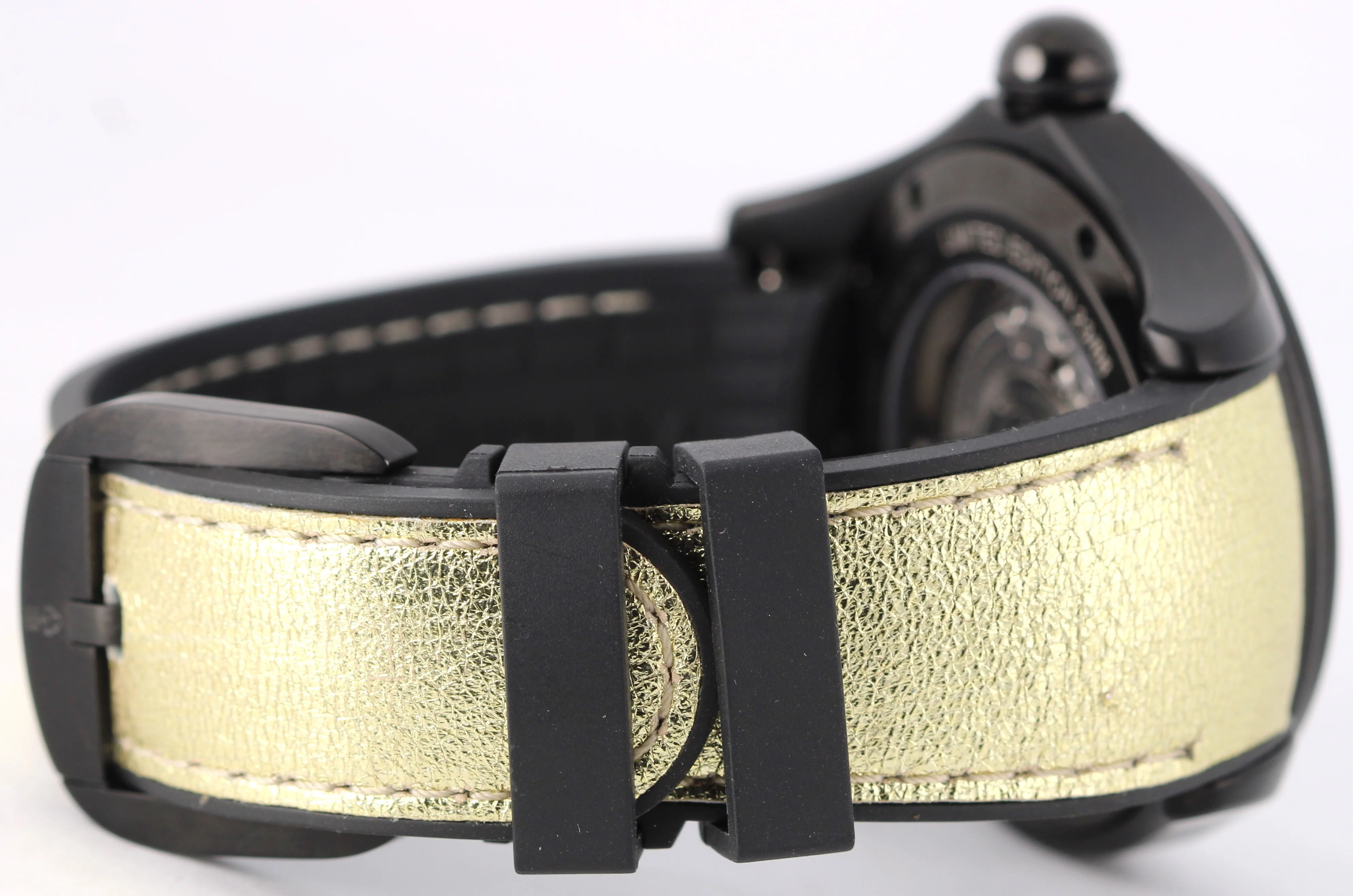 LIMITED EDITION Corum Bubble Art Black PVD Steel Gold Crackle 42mm 08.0010 Watch - Image 8