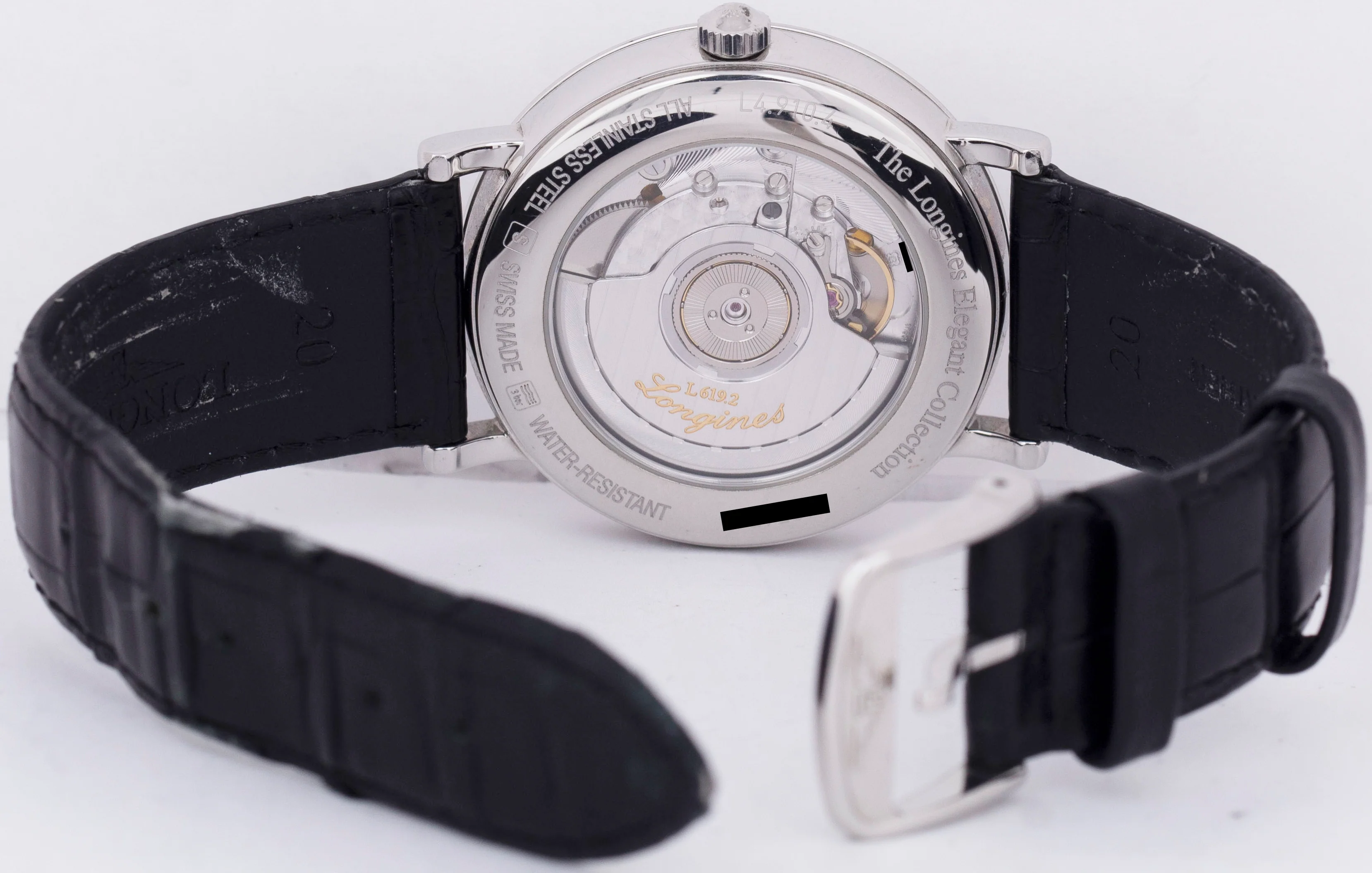 Longines Elegant 39mm PAPERS Stainless White Automatic Date Watch L4.910.4 B+P - Image 6