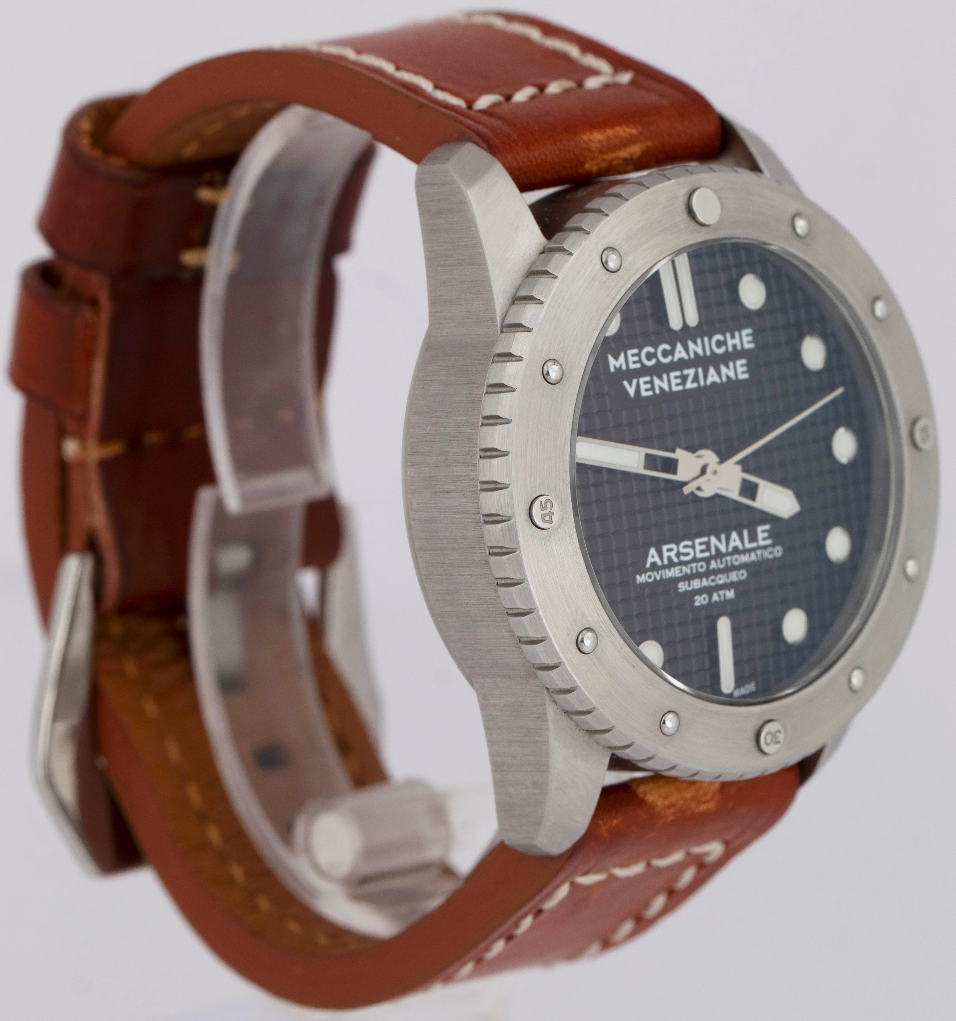 Meccaniche Venezia Arsenale Automatic Black 45mm Stainless Steel Watch 1303003 - Image 4