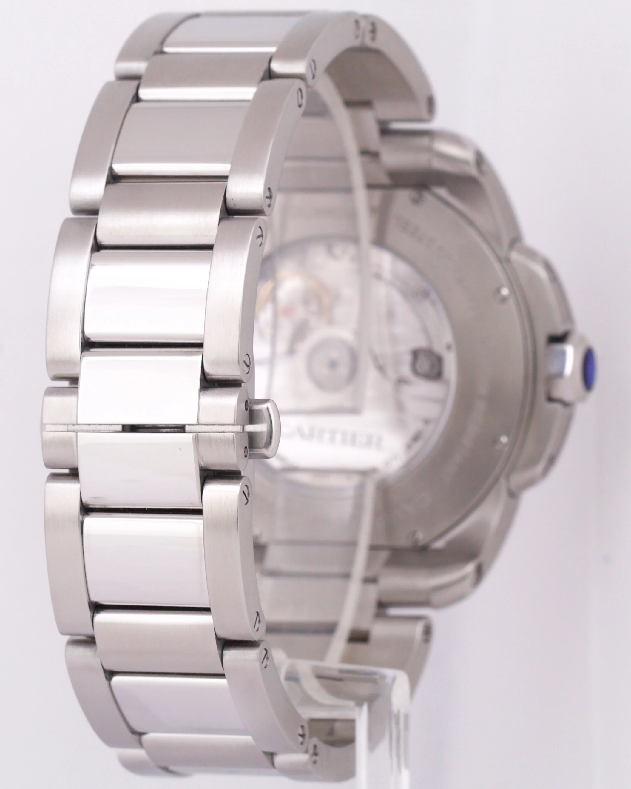 Men's Cartier Calibre Black Roman 42mm Stainless Date Watch 3389 / W7100016 - Image 5