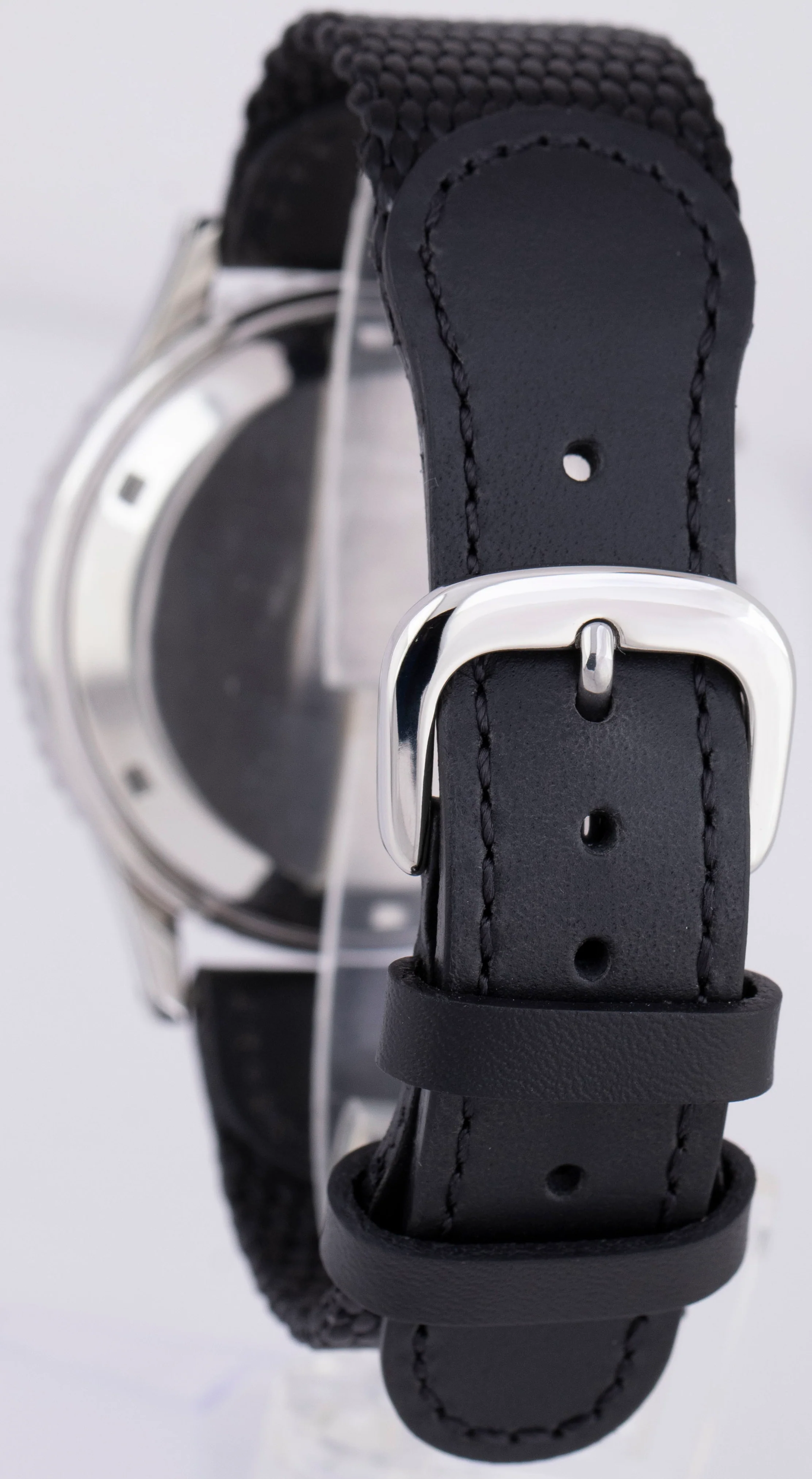 Men's Vintage Croton Chronomaster Aviator 38mm Black Chronograph Watch 105-25249 - Image 4