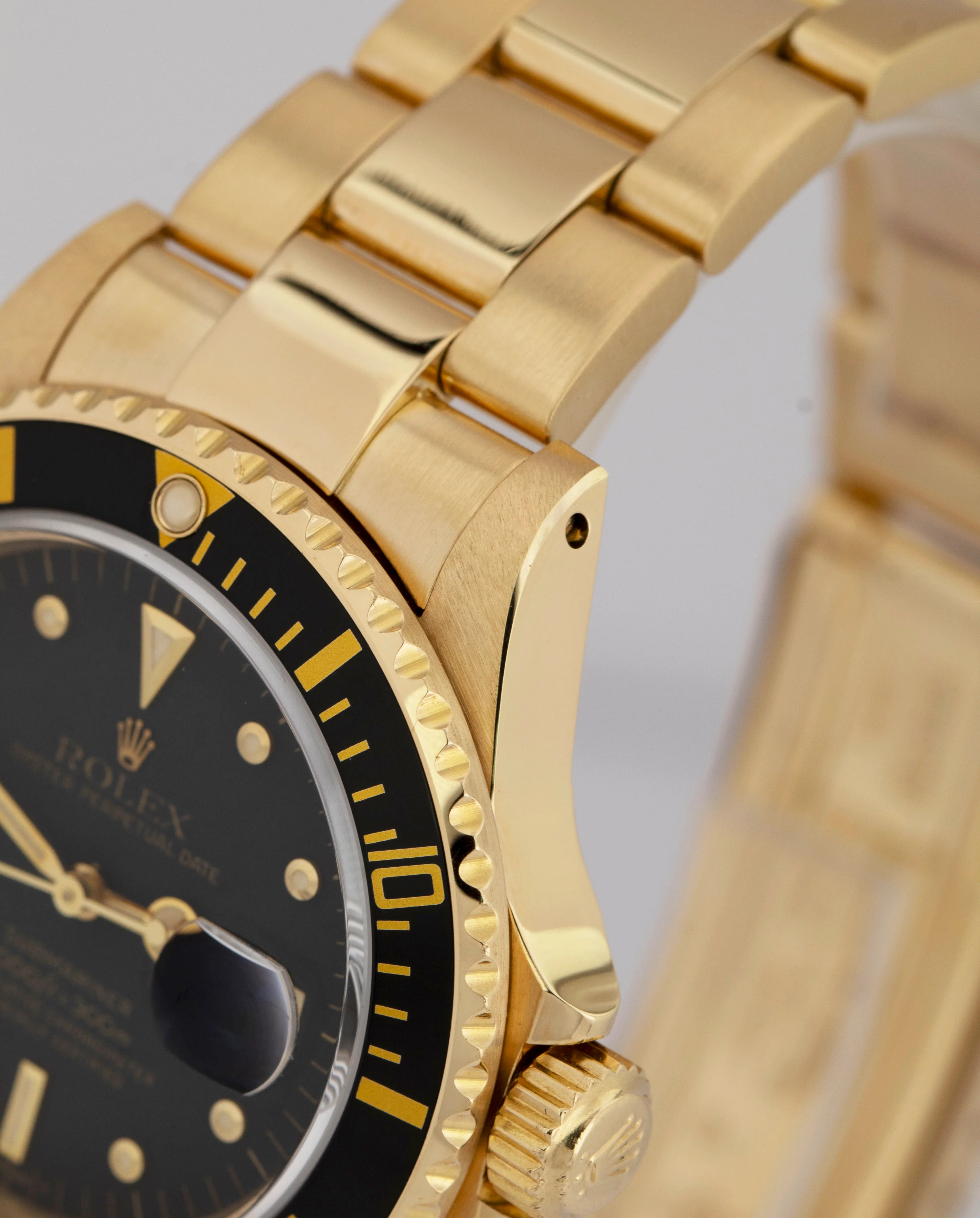 MINT 1983 Rolex Submariner Date Black NIPPLE 18K Yellow Gold 40mm 16808 Watch - Image 9