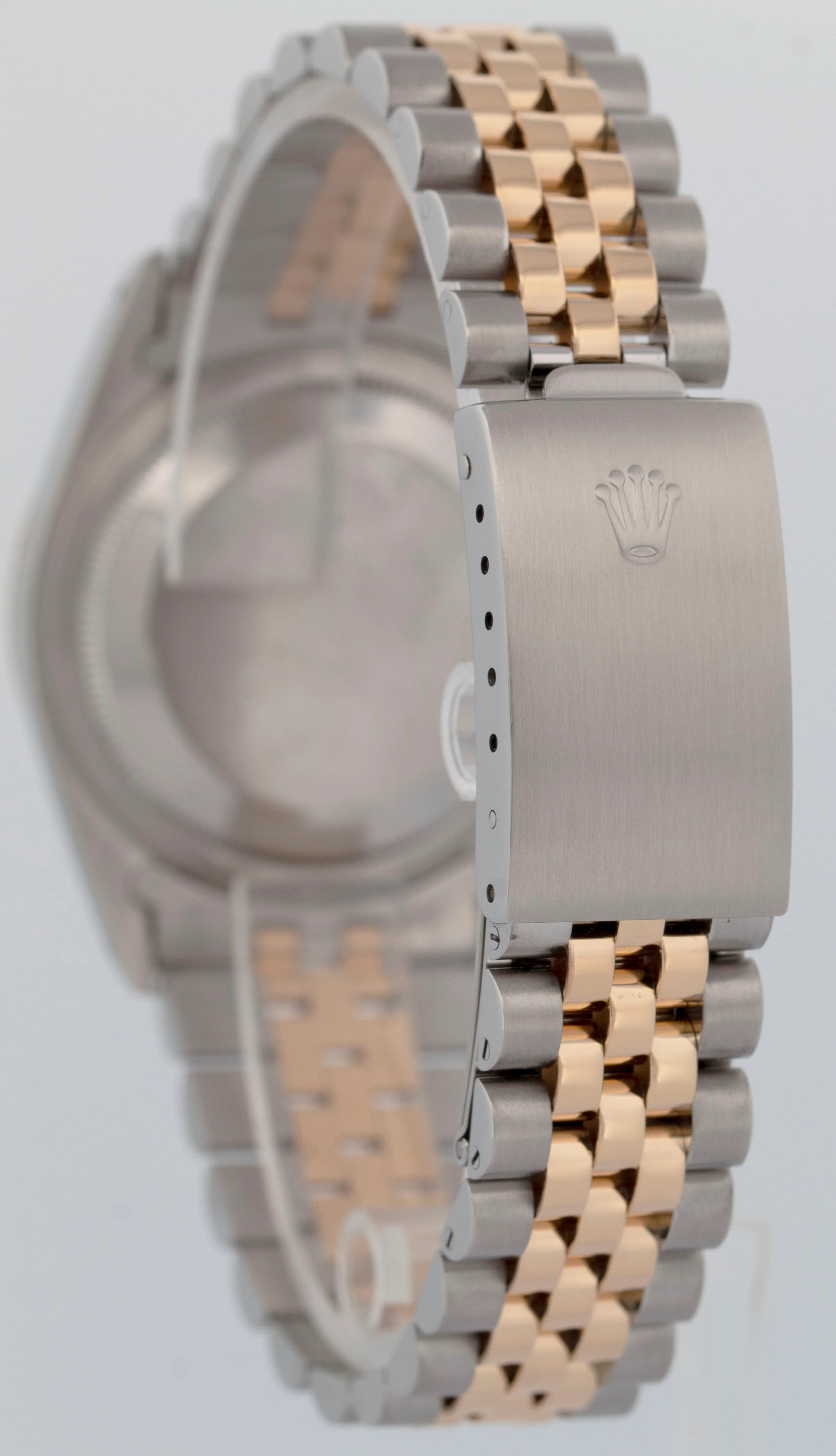 MINT 1990 Rolex DateJust 36mm FACTORY DIAMOND Champagne Jubilee 18K Watch 16233 - Image 5