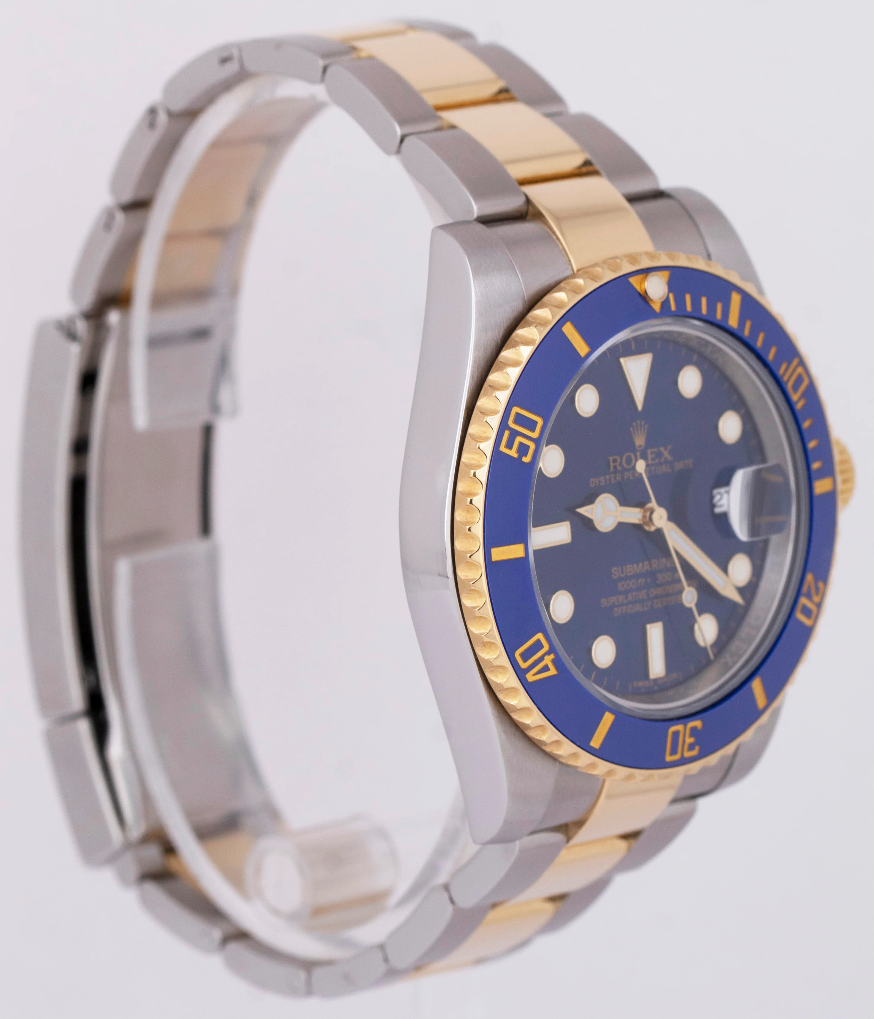 MINT 2018 PAPERS Rolex Submariner Ceramic 40mm Two-Tone Sunburst Blue 116613 BOX - Image 4