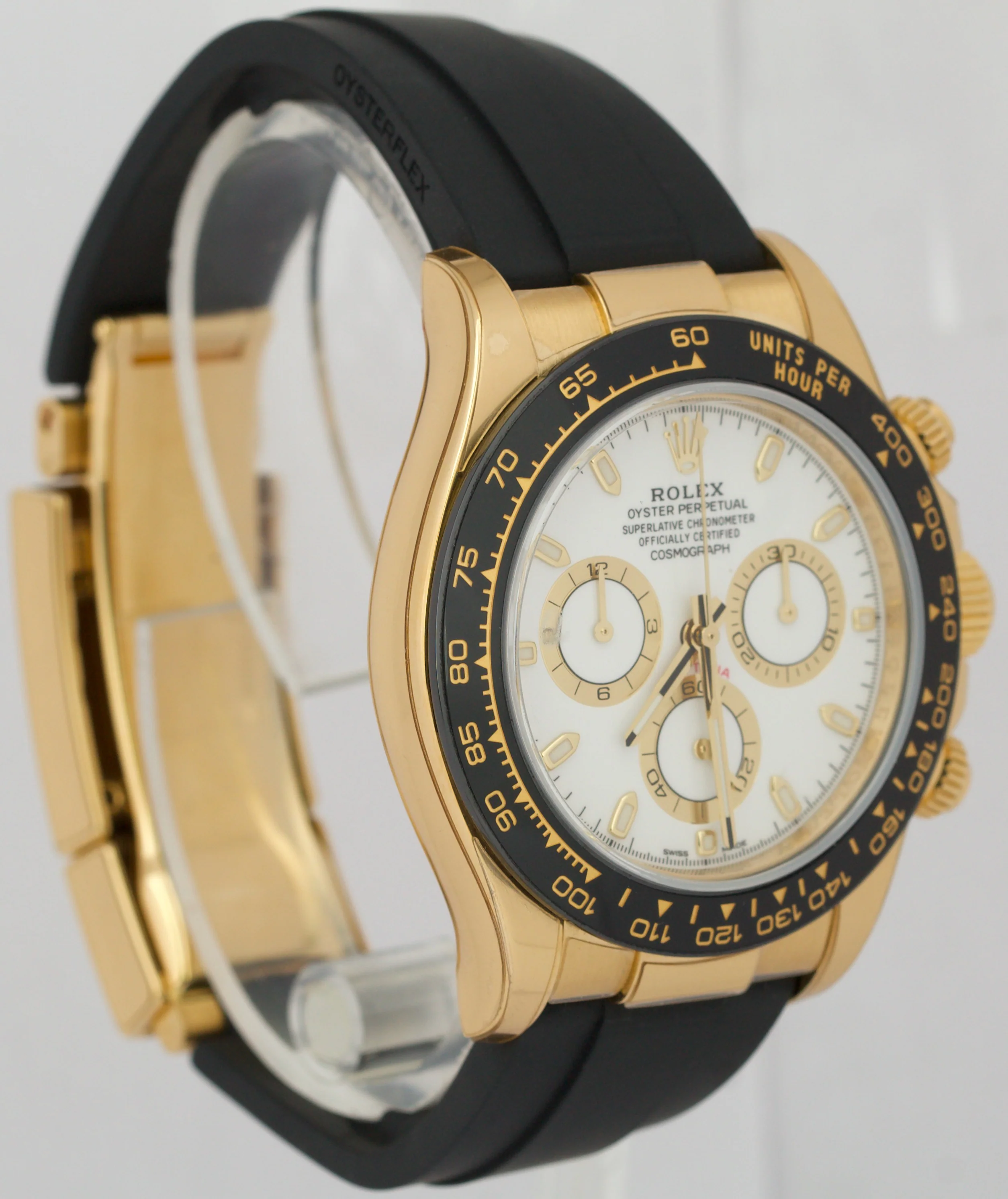 2021 NEW PAPERS Rolex Daytona 18K Gold WHITE Oysterflex 116518 Watch BOX - Image 4