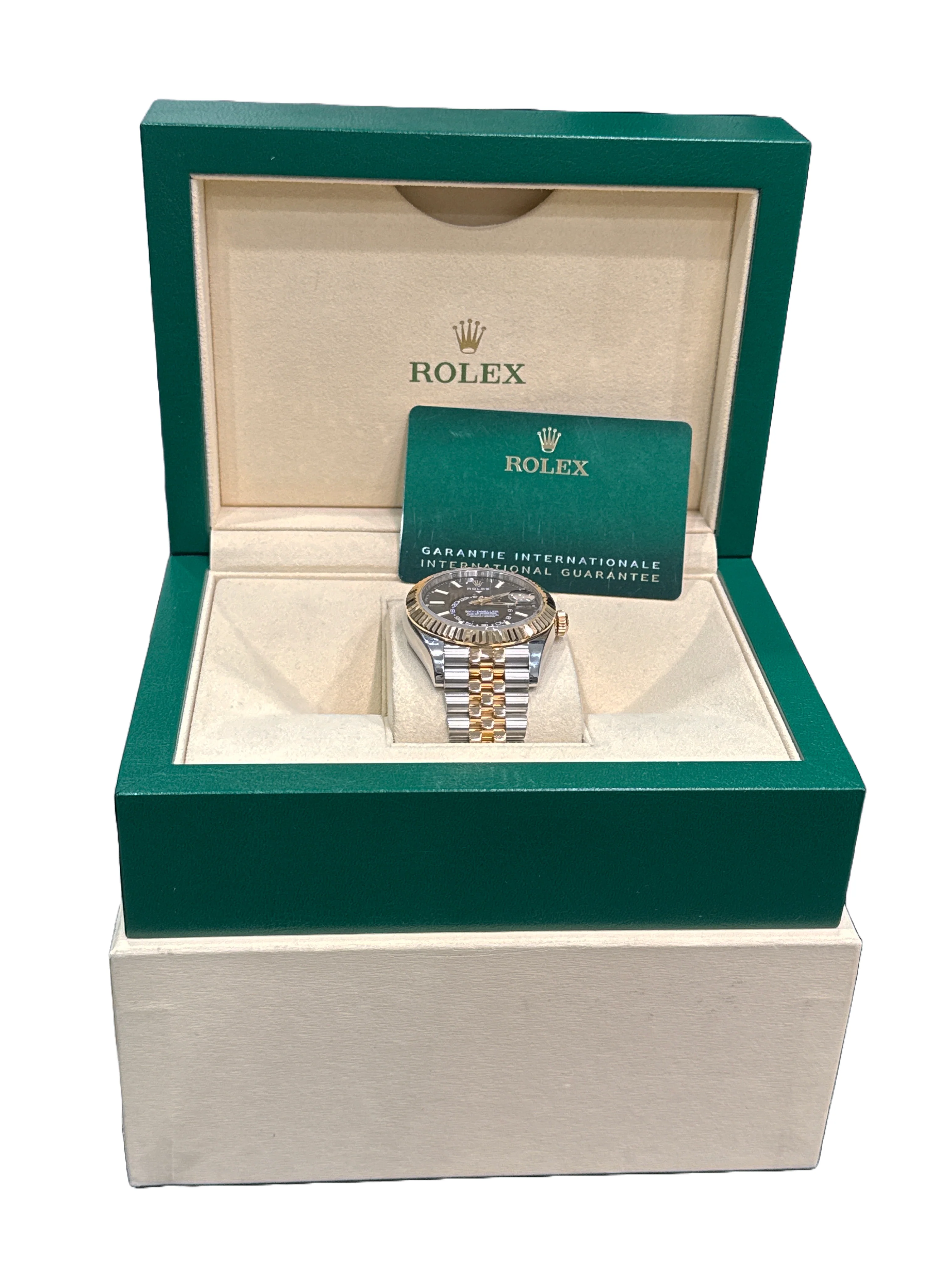 MINT 2022 PAPERS Rolex Sky-Dweller BLACK 18K Yellow Gold 42mm JUBILEE 326933 BOX - Image 2
