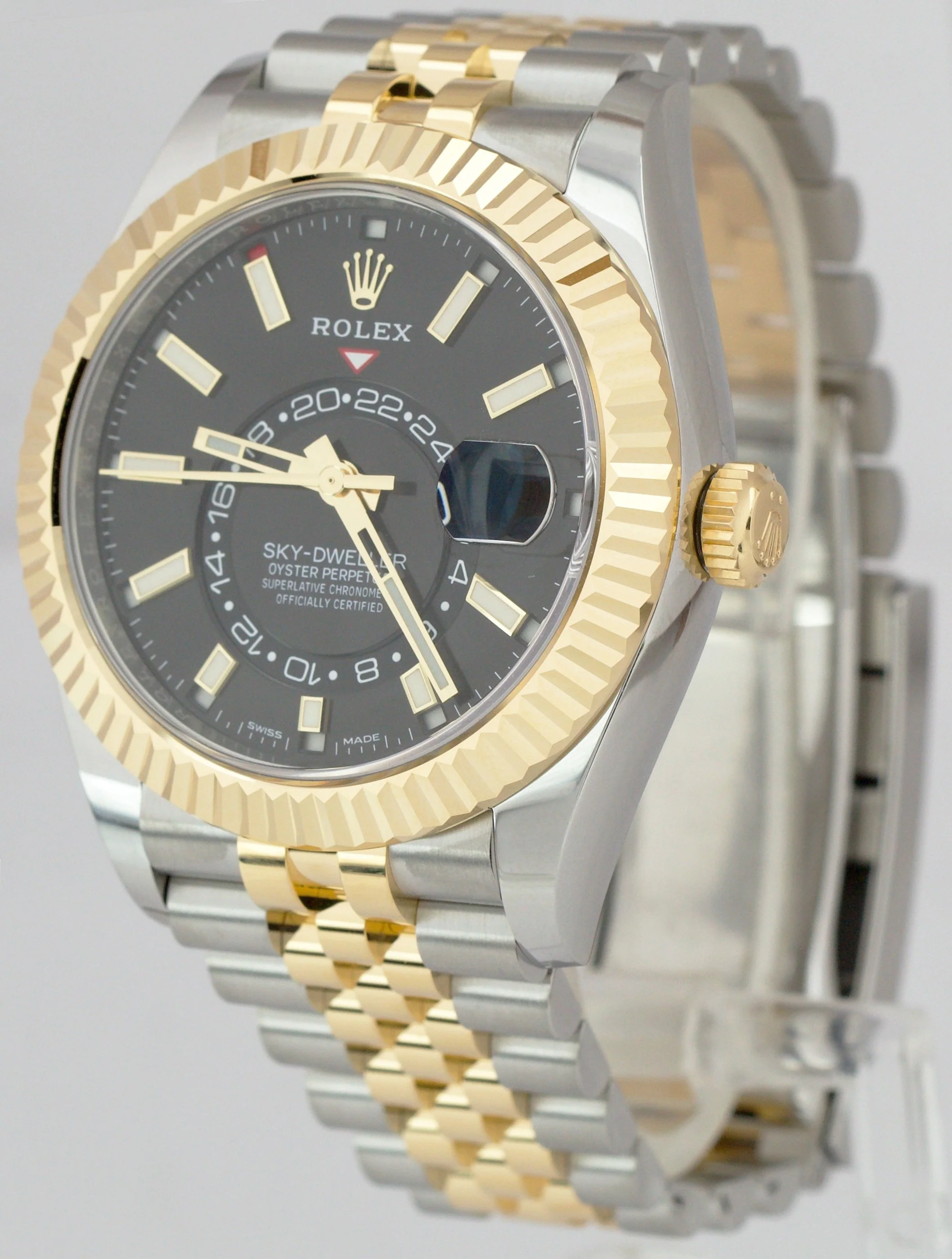 MINT 2022 PAPERS Rolex Sky-Dweller BLACK 18K Yellow Gold 42mm JUBILEE 326933 BOX - Image 3