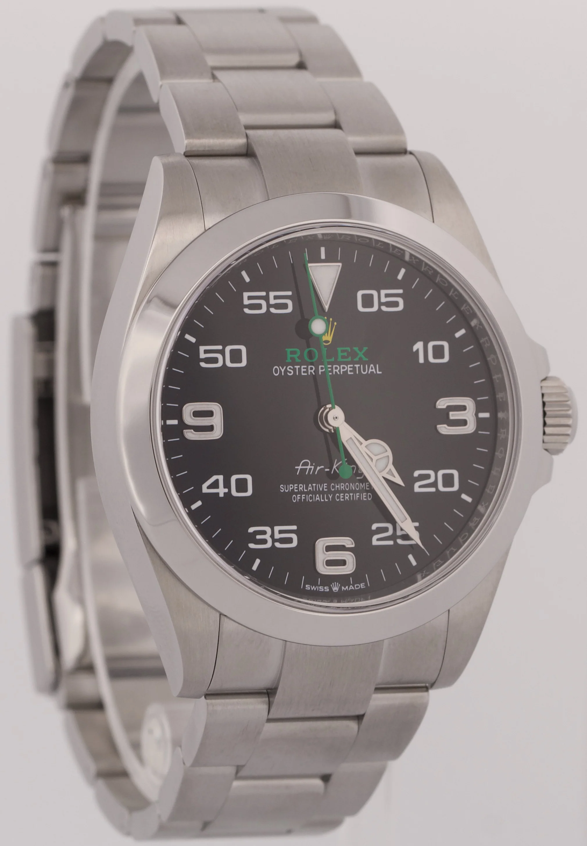MINT 2023 PAPERS Rolex Air-King 40mm Green Black Stainless Watch 126900 BOX - Image 4