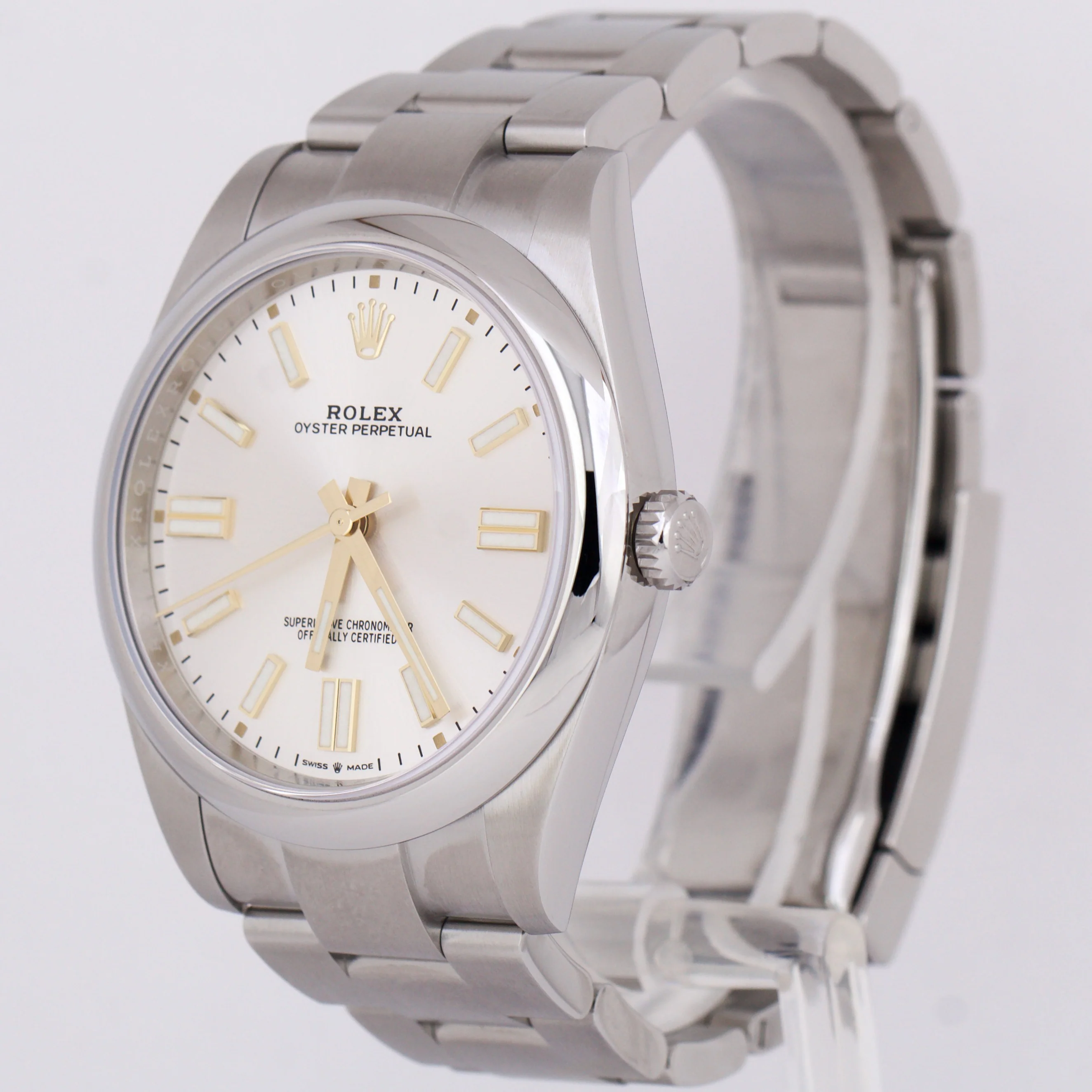 MINT 2023 PAPERS Rolex Oyster Perpetual SILVER Stainless Steel 41mm 124300 BOX - Image 3