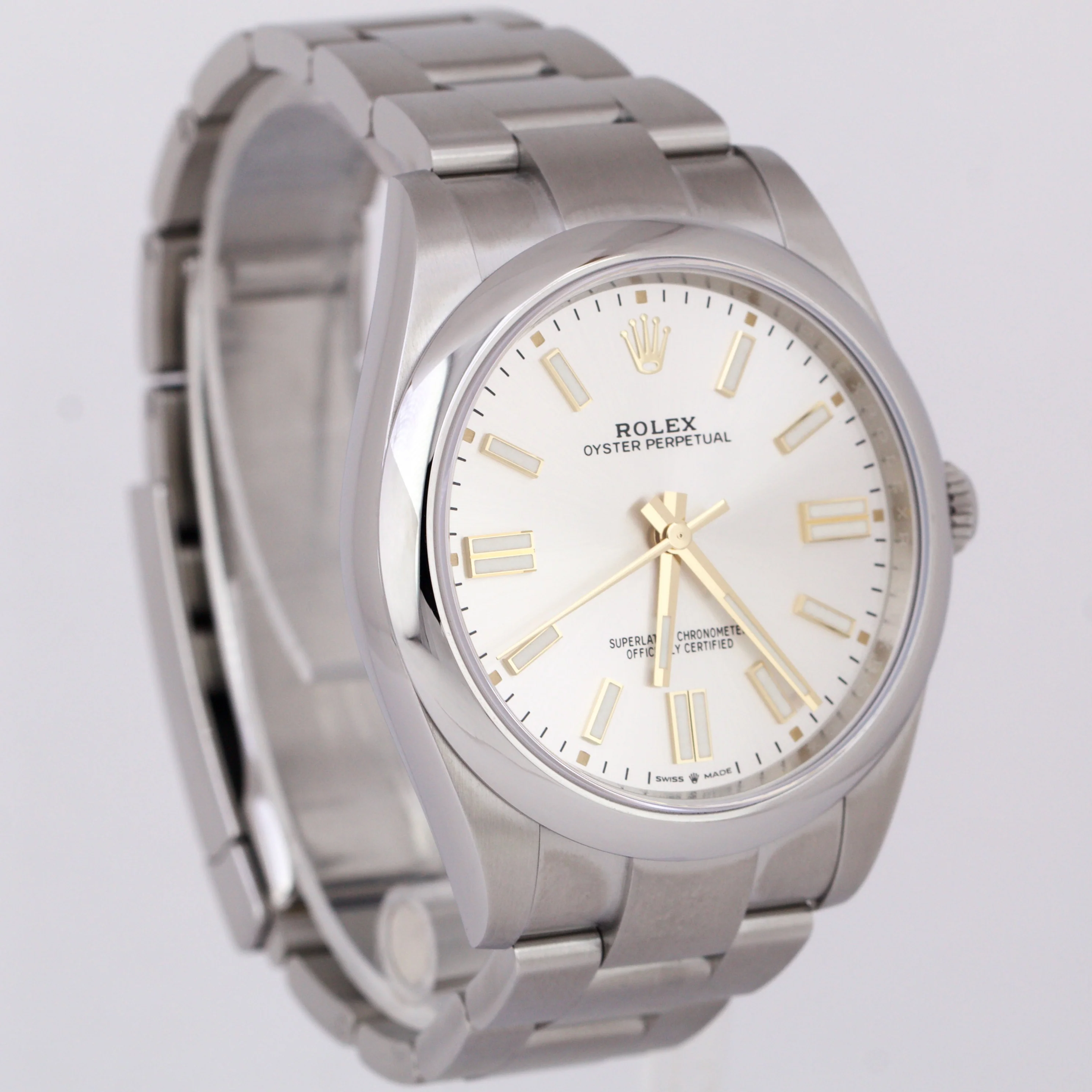 MINT 2023 PAPERS Rolex Oyster Perpetual SILVER Stainless Steel 41mm 124300 BOX - Image 4