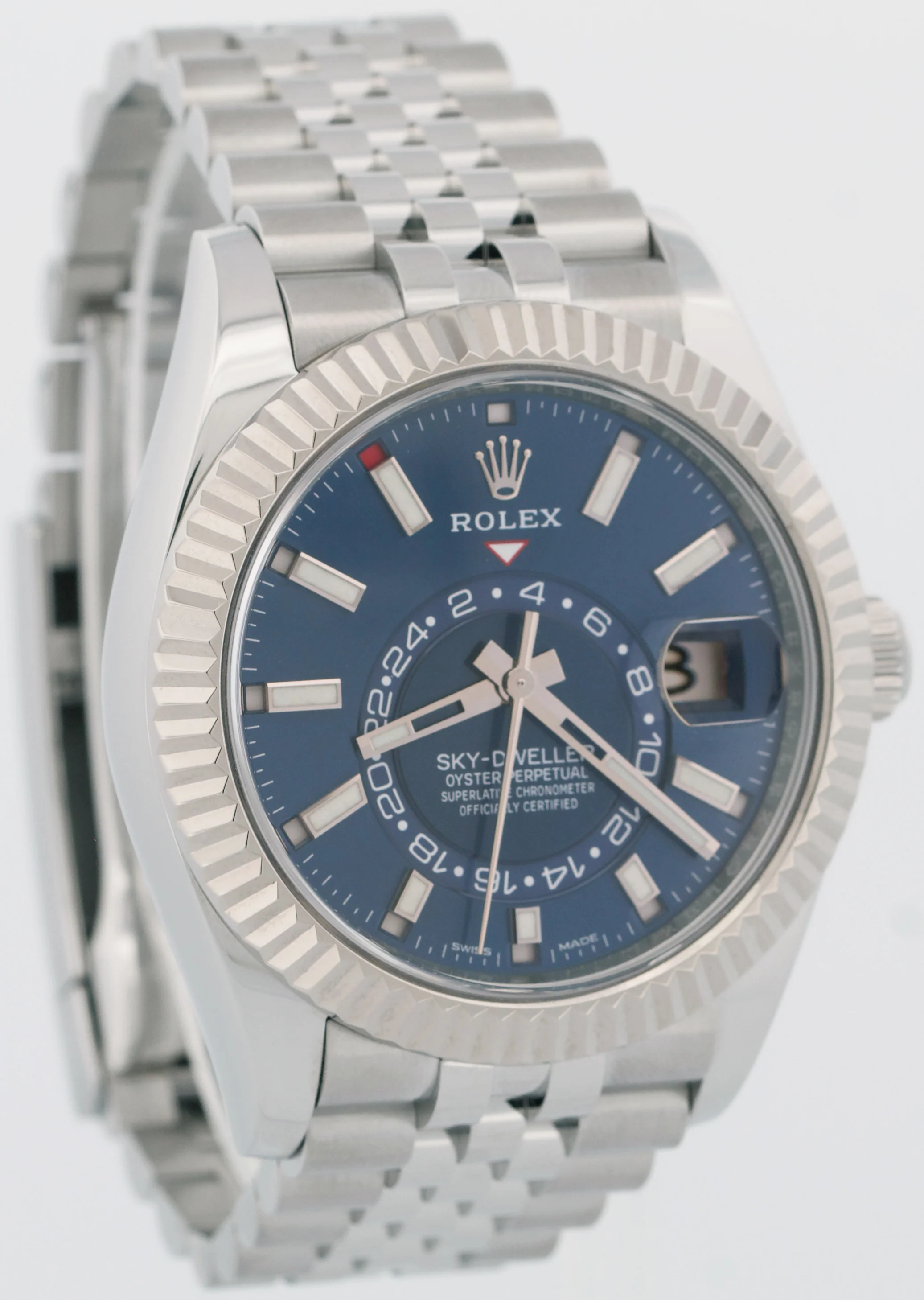 MINT 2023 PAPERS Rolex Sky-Dweller BLUE Steel 18K Gold 42mm JUBILEE 326934 BOX - Image 4
