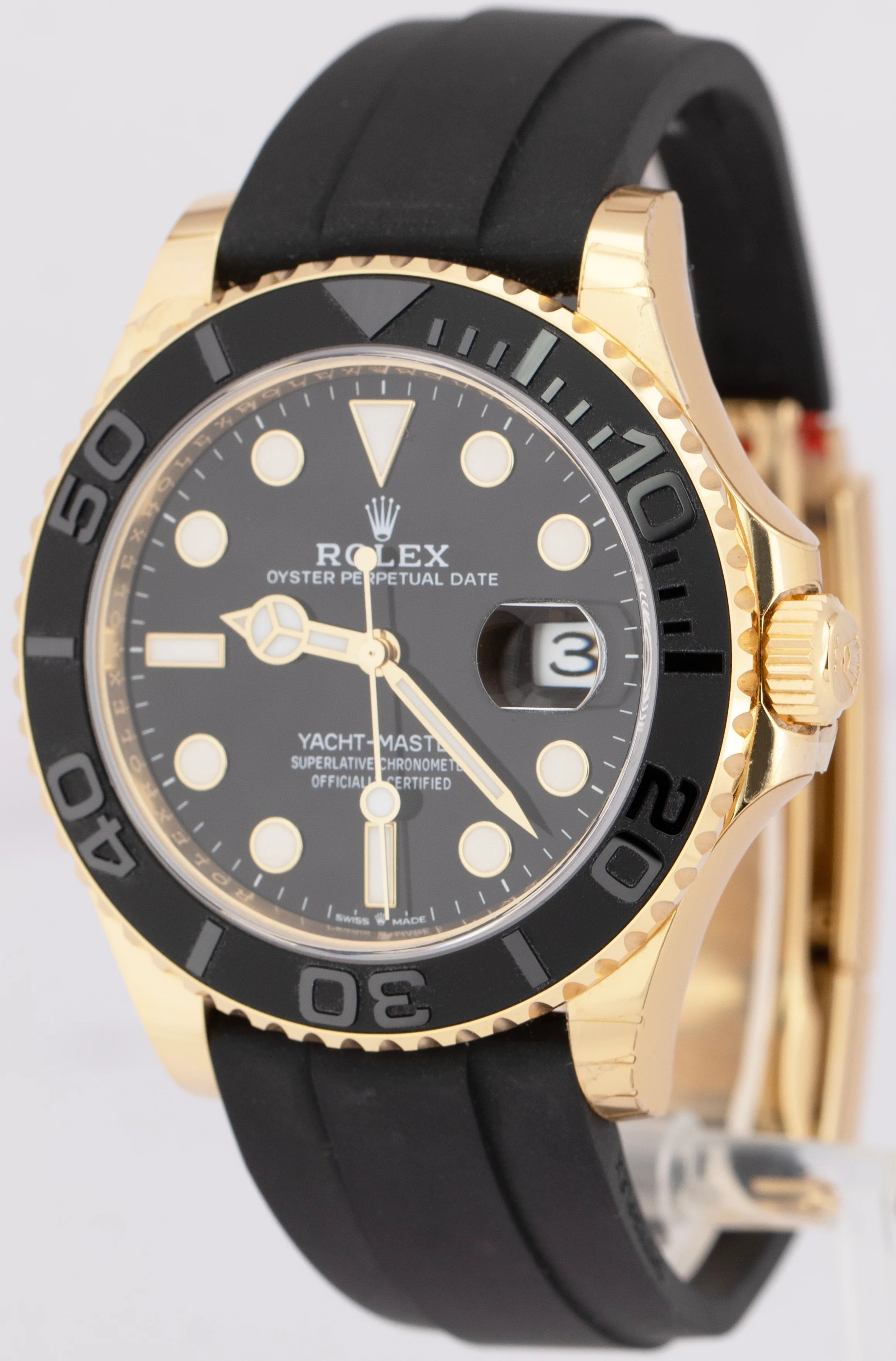 MINT 2023 PAPERS Rolex Yacht-Master Yellow Gold Oysterflex 42mm 226658 Watch BOX - Image 3
