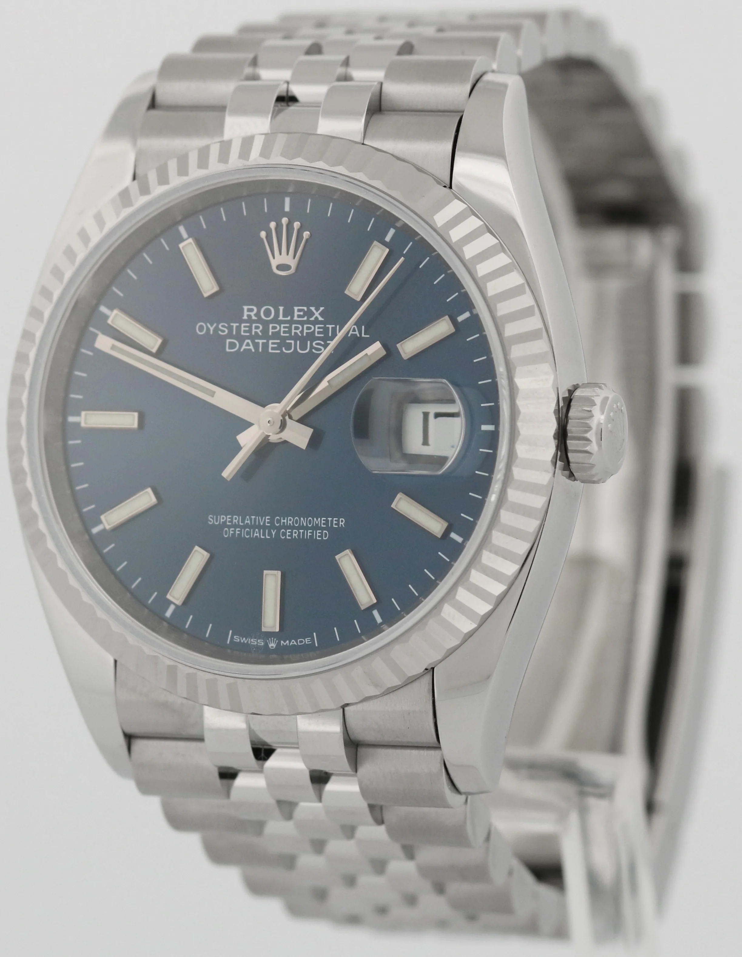 Rolex DateJust 36 126234 BLUE 18K Stainless Steel JUBILEE Watch BOX - Image 3