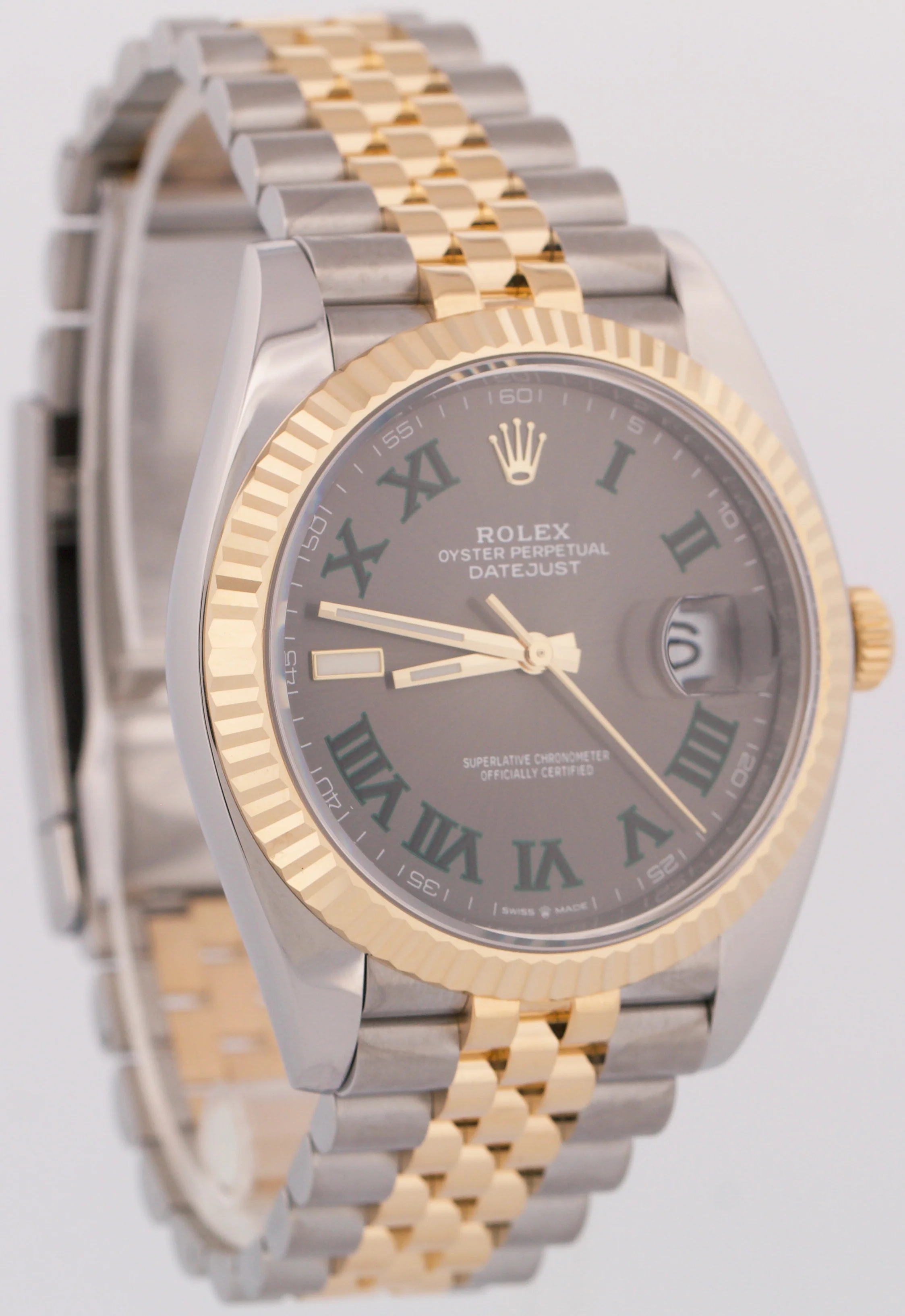 MINT 2023 Rolex DateJust WIMBLEDON Rhodium 41mm 18K Steel JUBILEE 41mm 126333 - Image 4