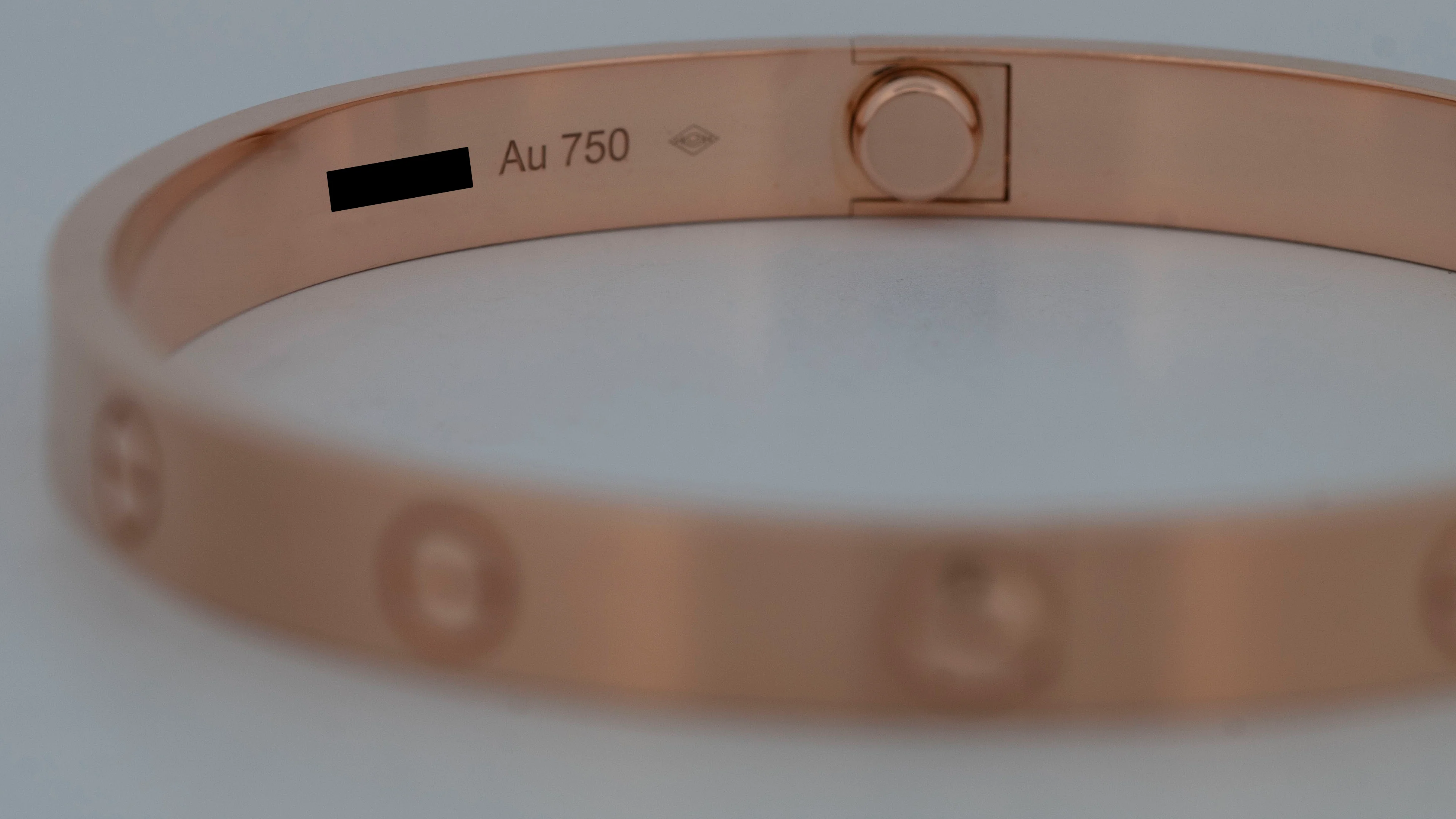 MINT 2024 PAPERS Cartier LOVE Bracelet BRUSHED 18K ROSE Gold Size 19 AU 750 BOX - Image 6