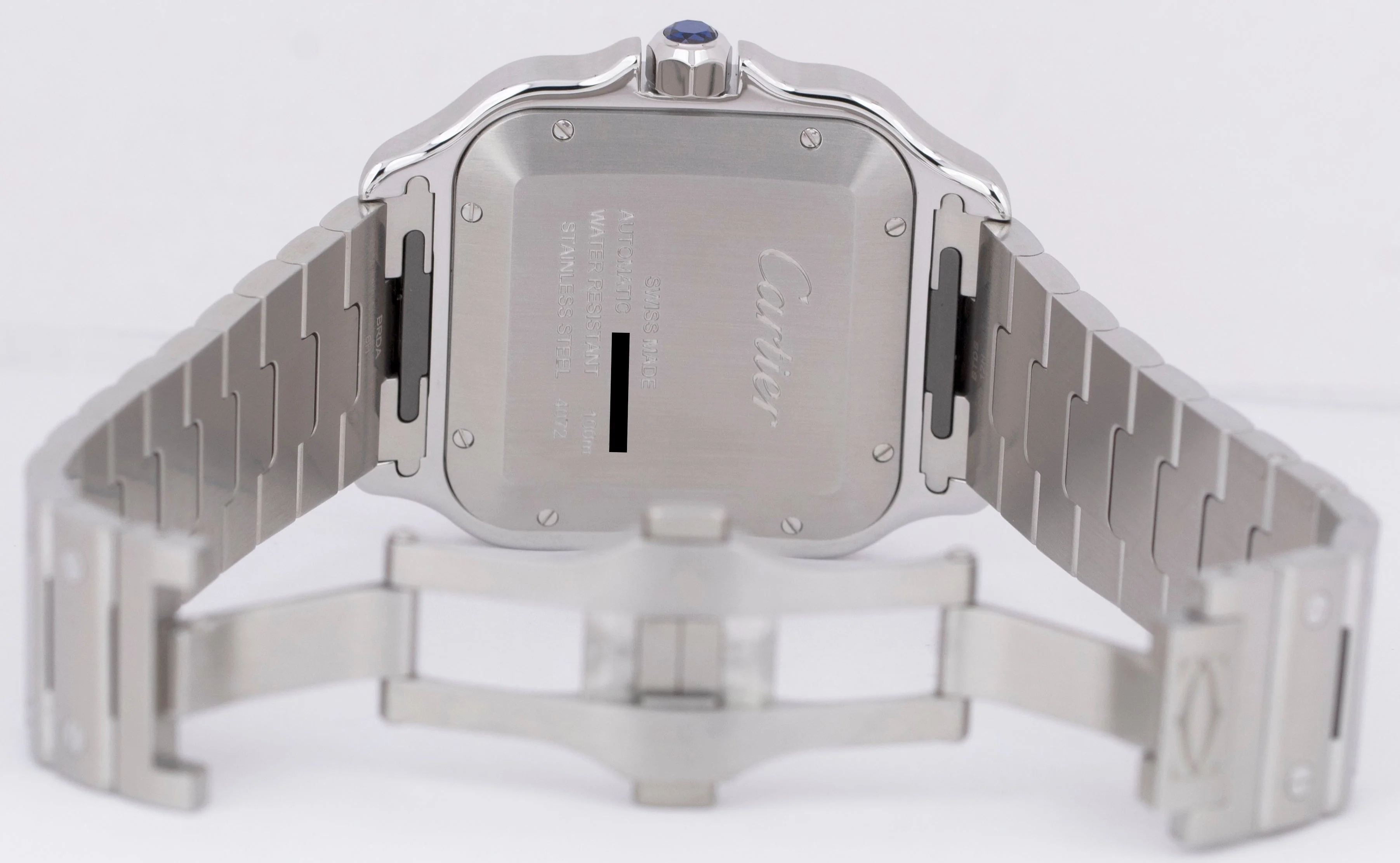 MINT 2024 PAPERS Cartier Santos-Dumont GREEN Steel WSSA0062 4072 39.8mm BOX - Image 8
