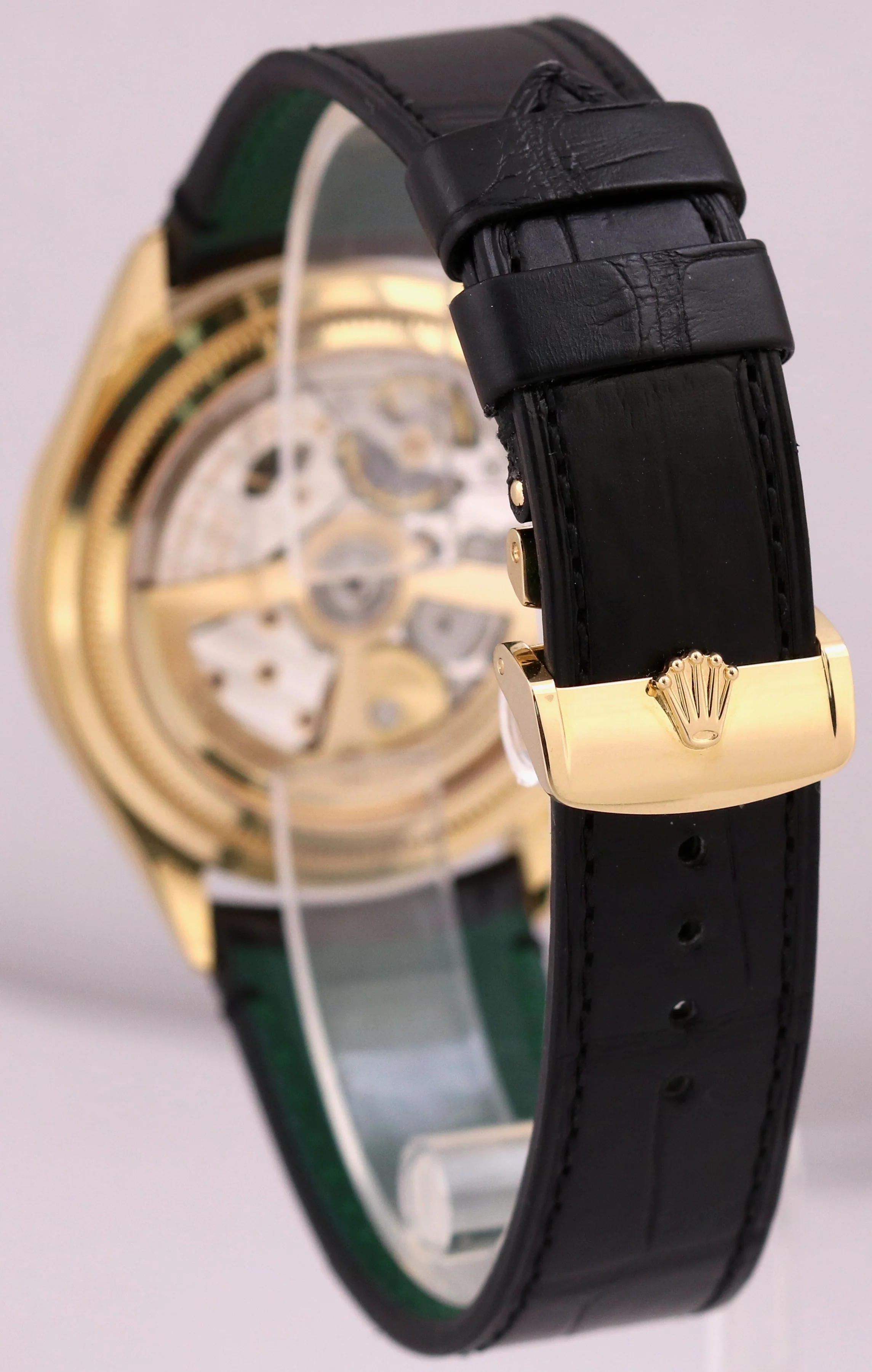 MINT 2024 PAPERS Rolex 1908 BLACK 18K Yellow Gold 39mm Leather 52508 Watch BOX - Image 5