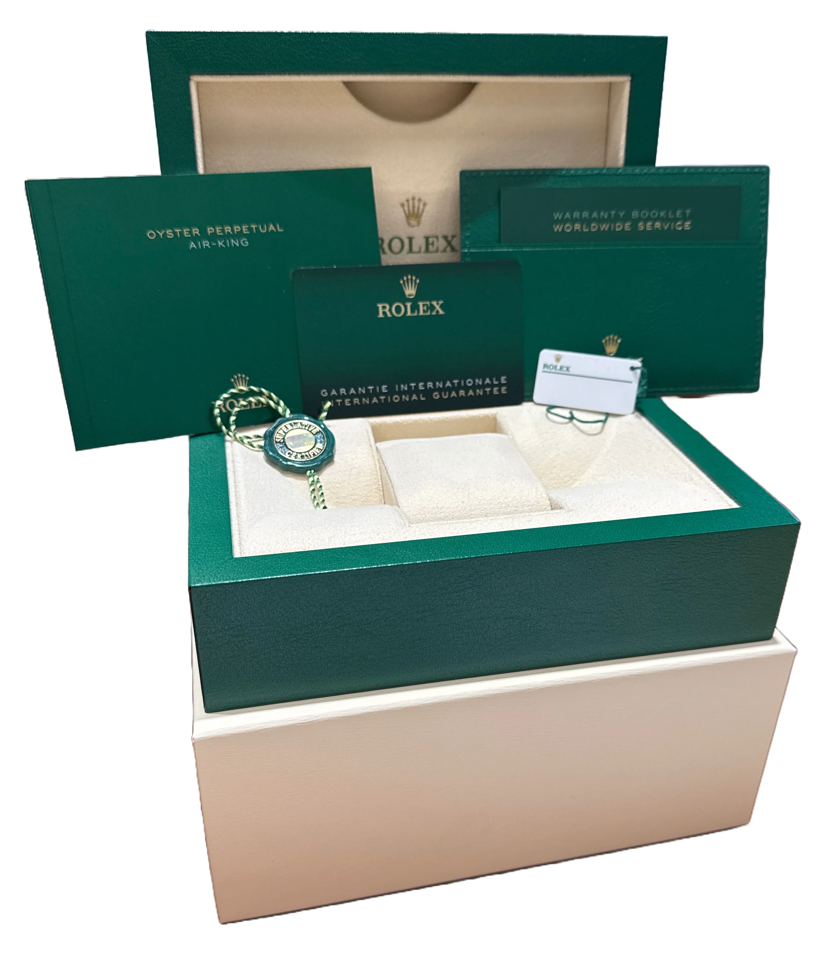 MINT 2023 PAPERS Rolex Air-King 40mm Green Black Stainless Watch 126900 BOX - Image 2