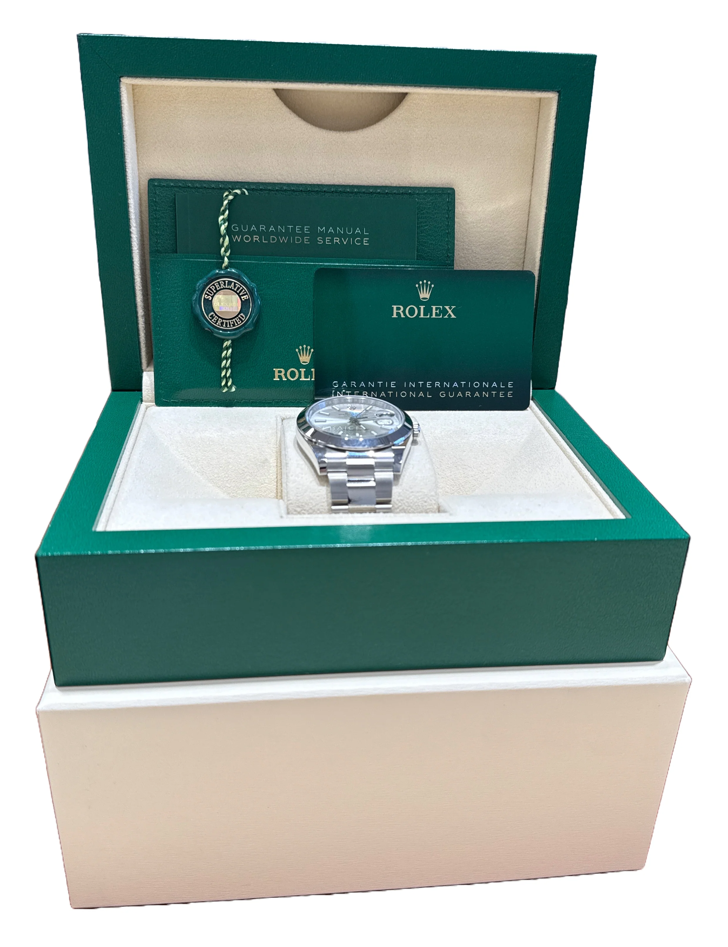 MINT 2024 PAPERS Rolex DateJust 41 SILVER Stainless Steel Oyster 41mm 126300 BOX - Image 2