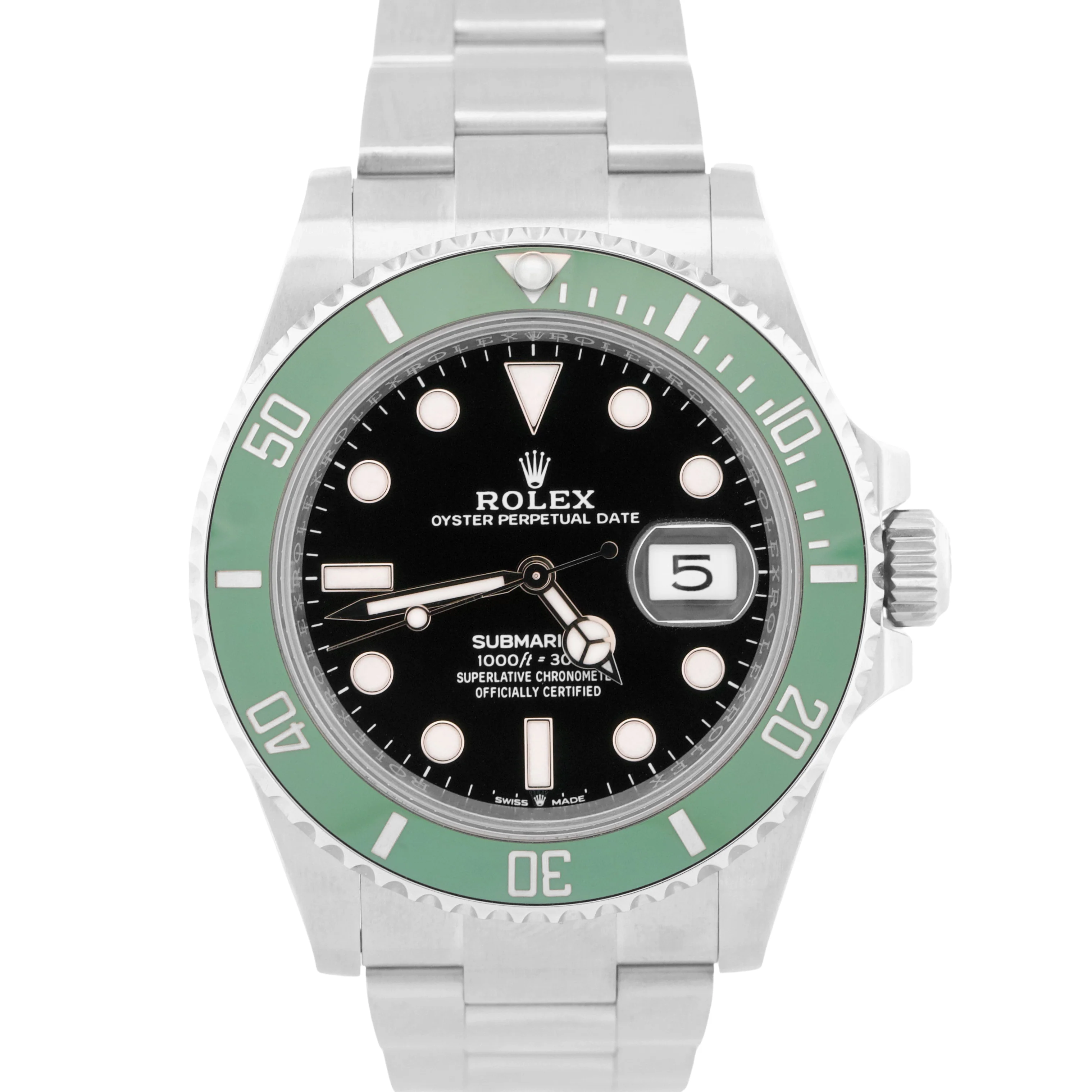 MINT 2024 PAPERS Rolex Submariner Date 41 KERMIT Green Steel 41mm 126610 LV BOX