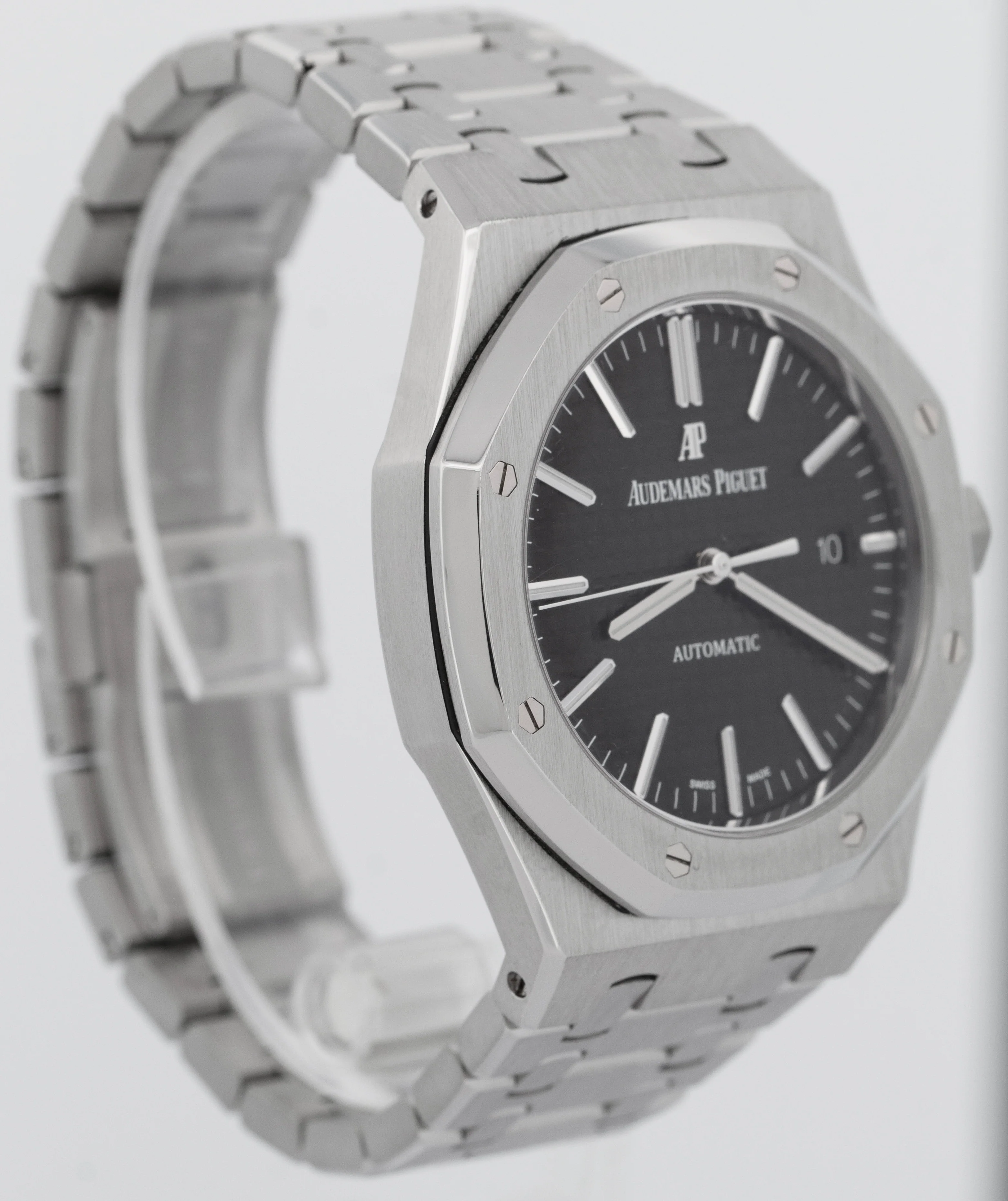 MINT Audemars Piguet Royal Oak BLACK 41mm Stainless Watch 15400ST.OO.1220ST.01 - Image 3