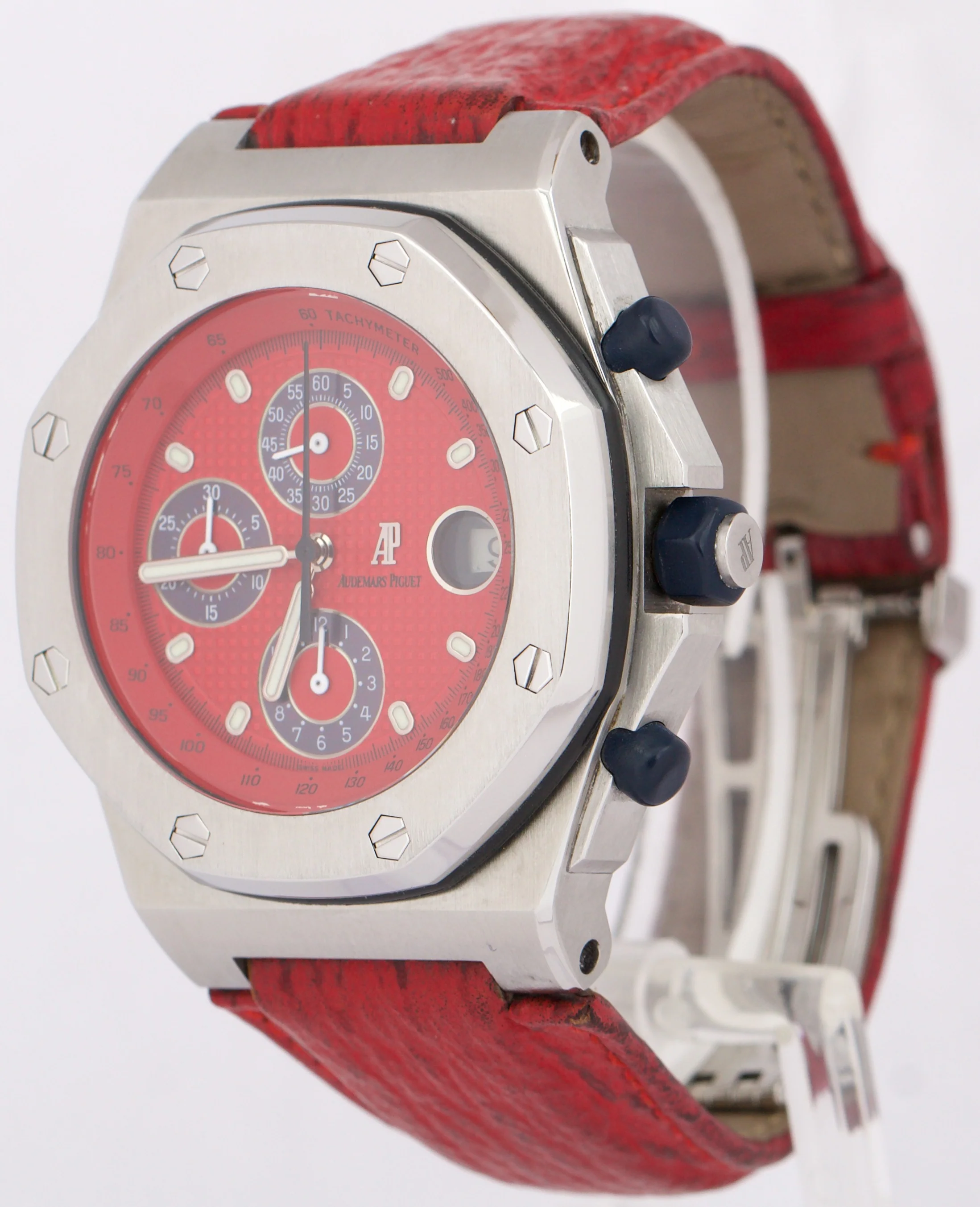 MINT Audemars Piguet Royal Oak Offshore RED Stainless Steel 42mm 25770ST Watch - Image 3