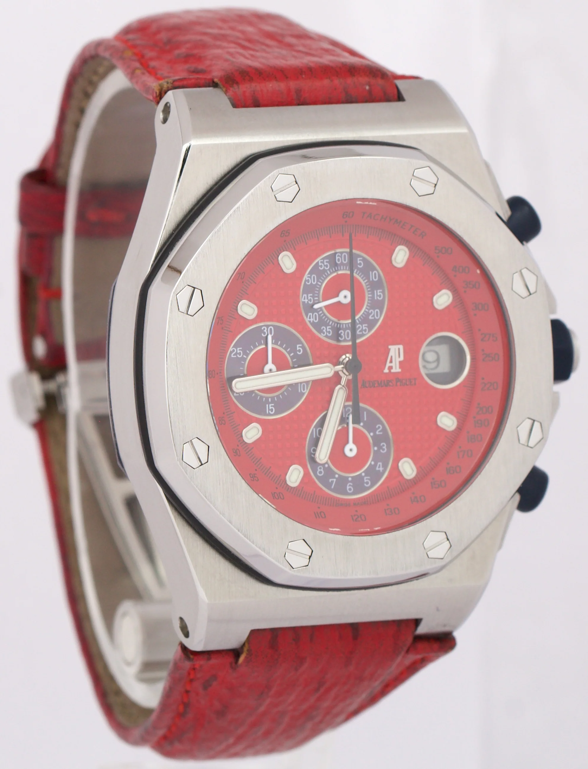 MINT Audemars Piguet Royal Oak Offshore RED Stainless Steel 42mm 25770ST Watch - Image 4