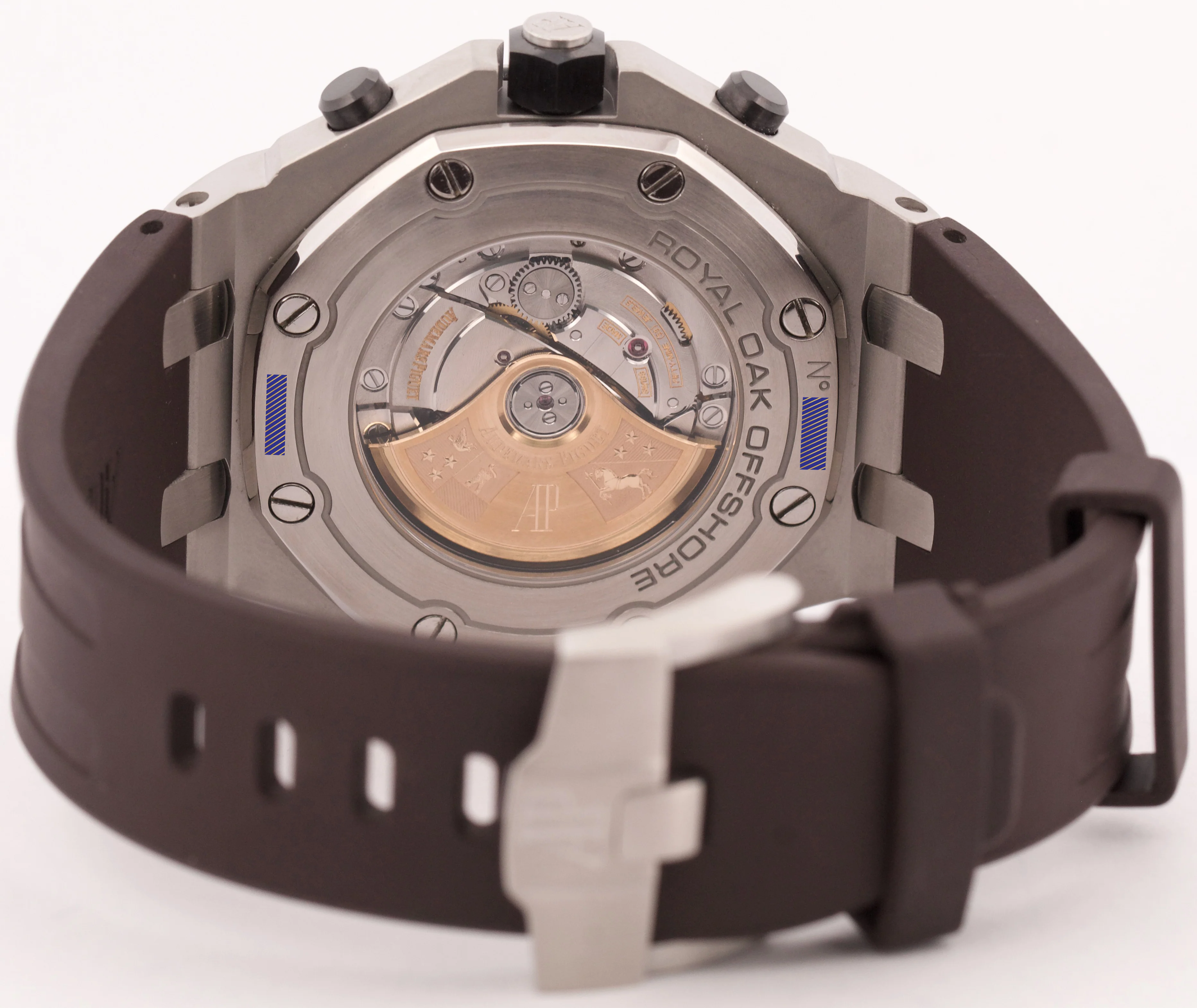 MINT Audemars Piguet Royal Oak Offshore SAFARI Brown Rubber Steel 42mm 26470ST - Image 7