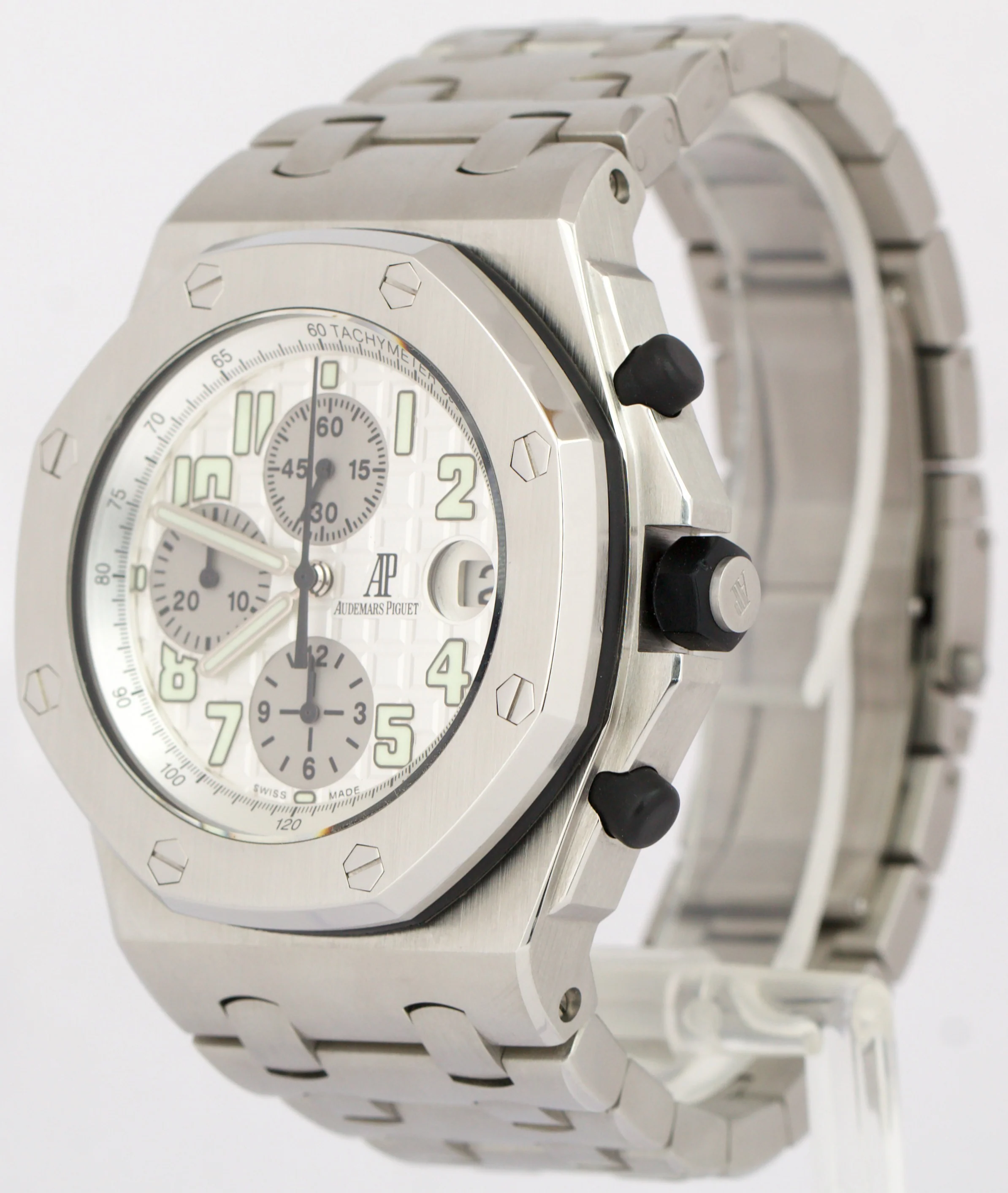MINT Audemars Piguet Royal Oak Offshore SILVER WHITE Stainless Steel 25721ST - Image 3