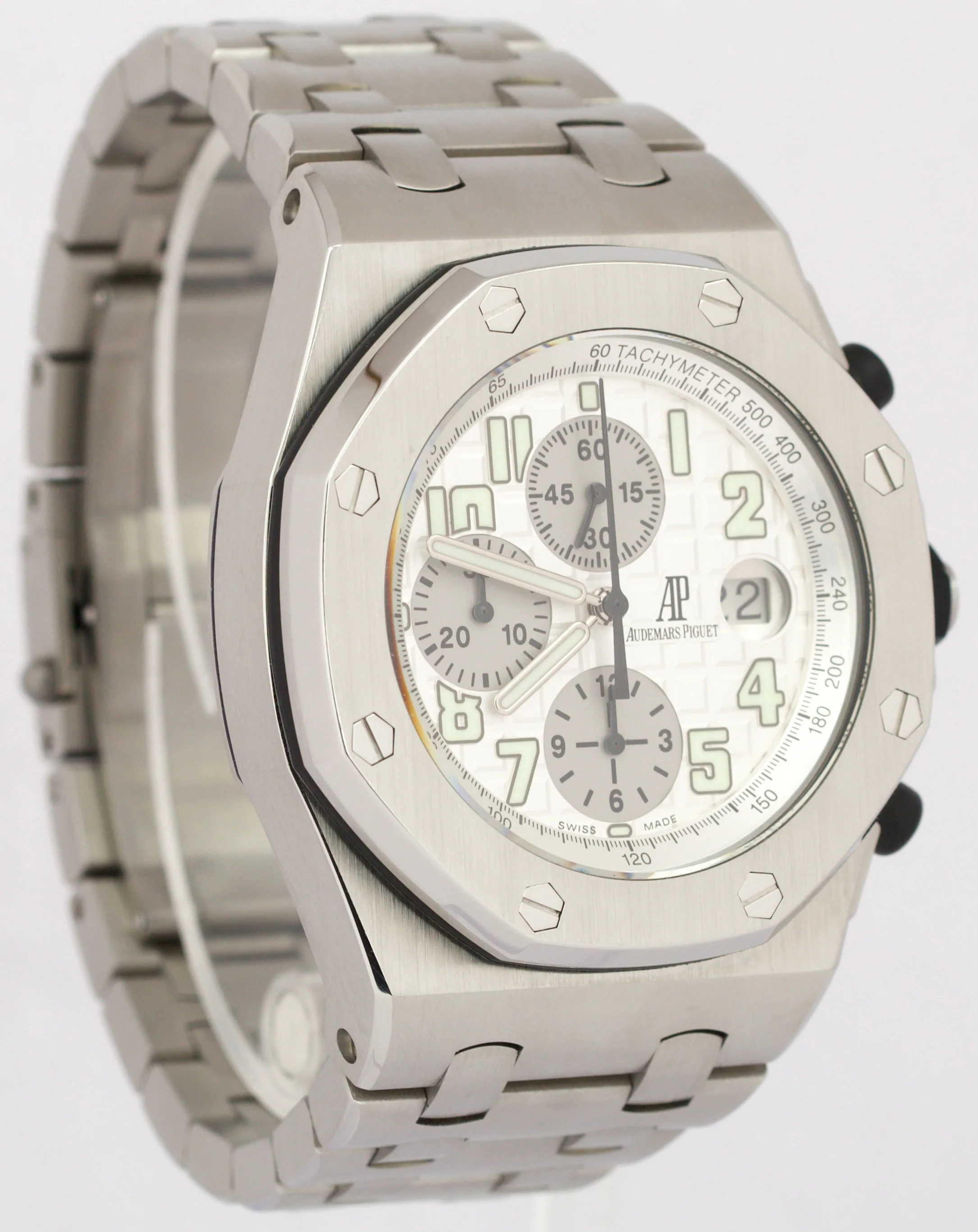 MINT Audemars Piguet Royal Oak Offshore SILVER WHITE Stainless Steel 25721ST - Image 4