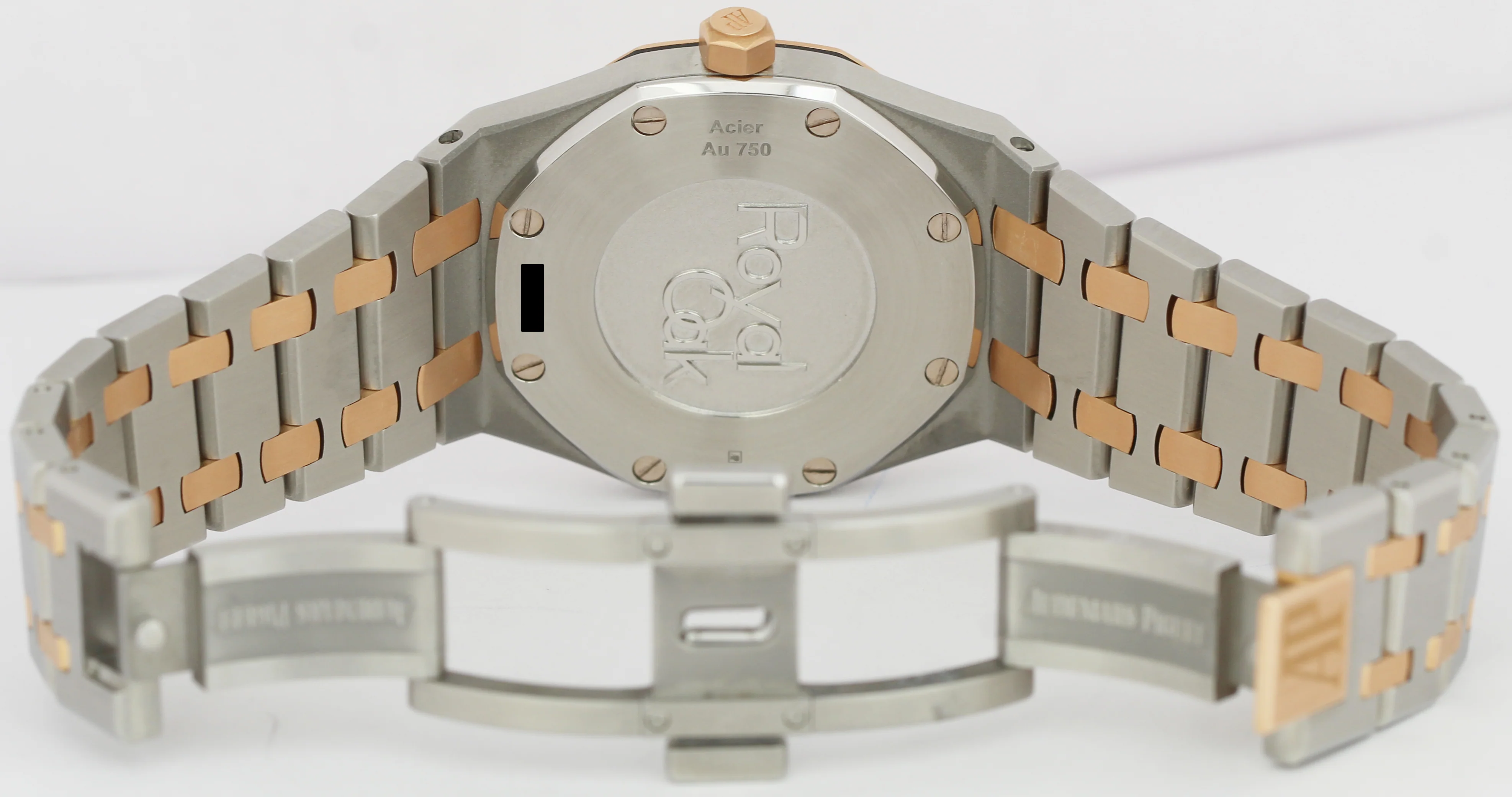 MINT Audemars Piguet Royal Oak Pink Dial 18K Rose Gold Steel 33mm Watch 67650SR - Image 7