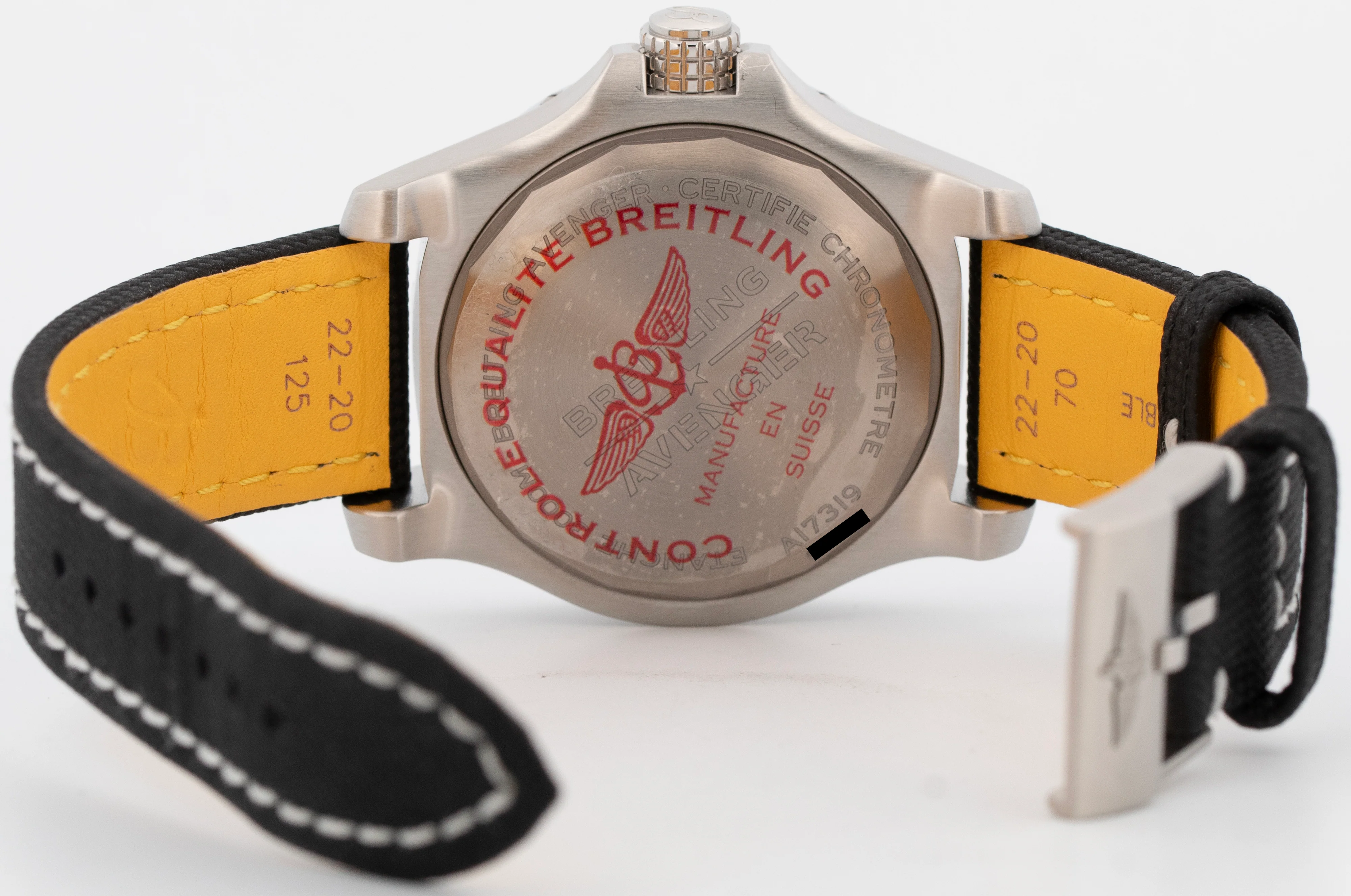 MINT Breitling Avenger Chronograph 45mm Yellow Stainless Automatic A17319 BOX - Image 6