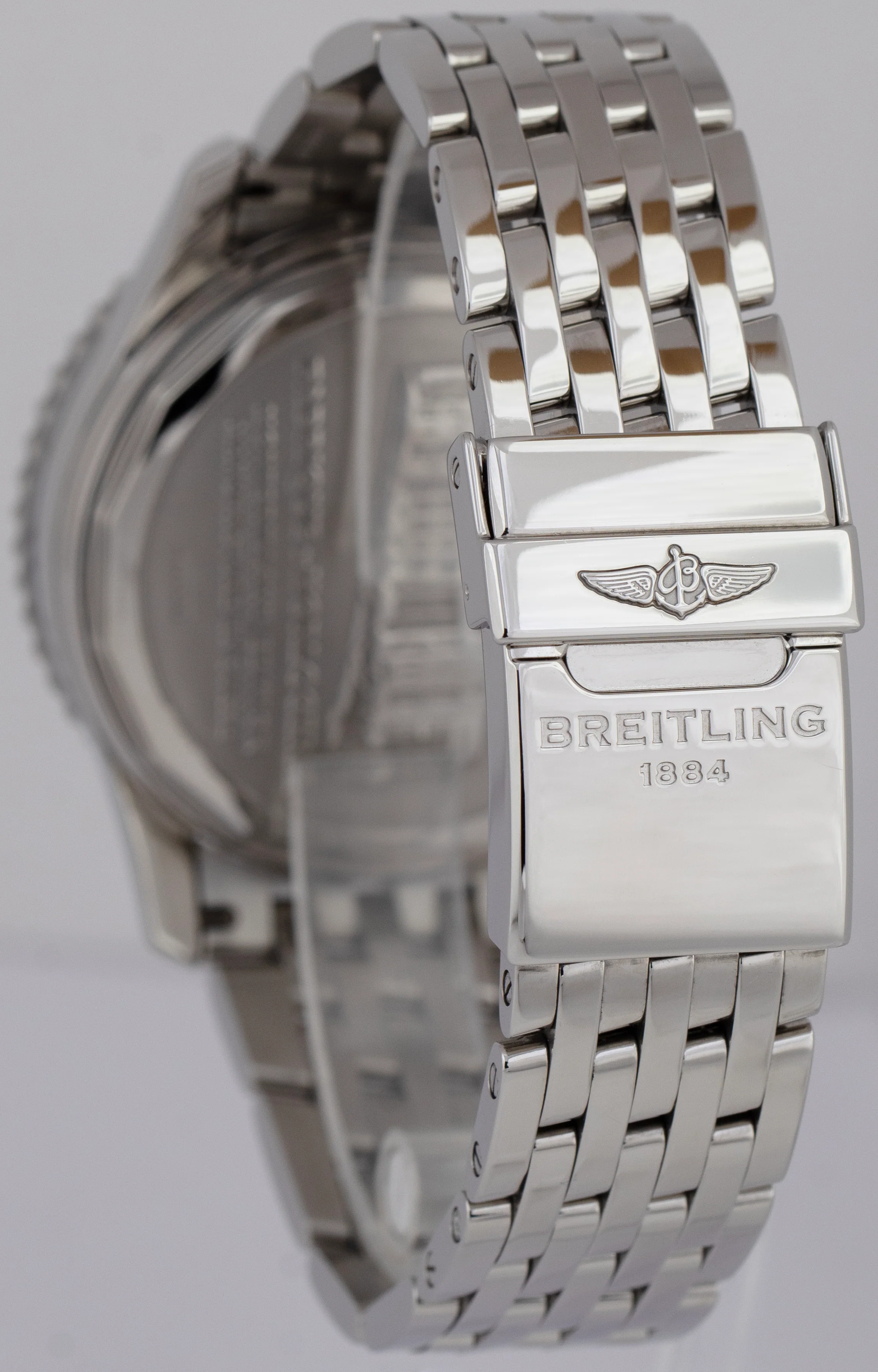 MINT Breitling Navitimer Montbrillant Chronograph Black 43mm Steel Watch A48330 - Image 4