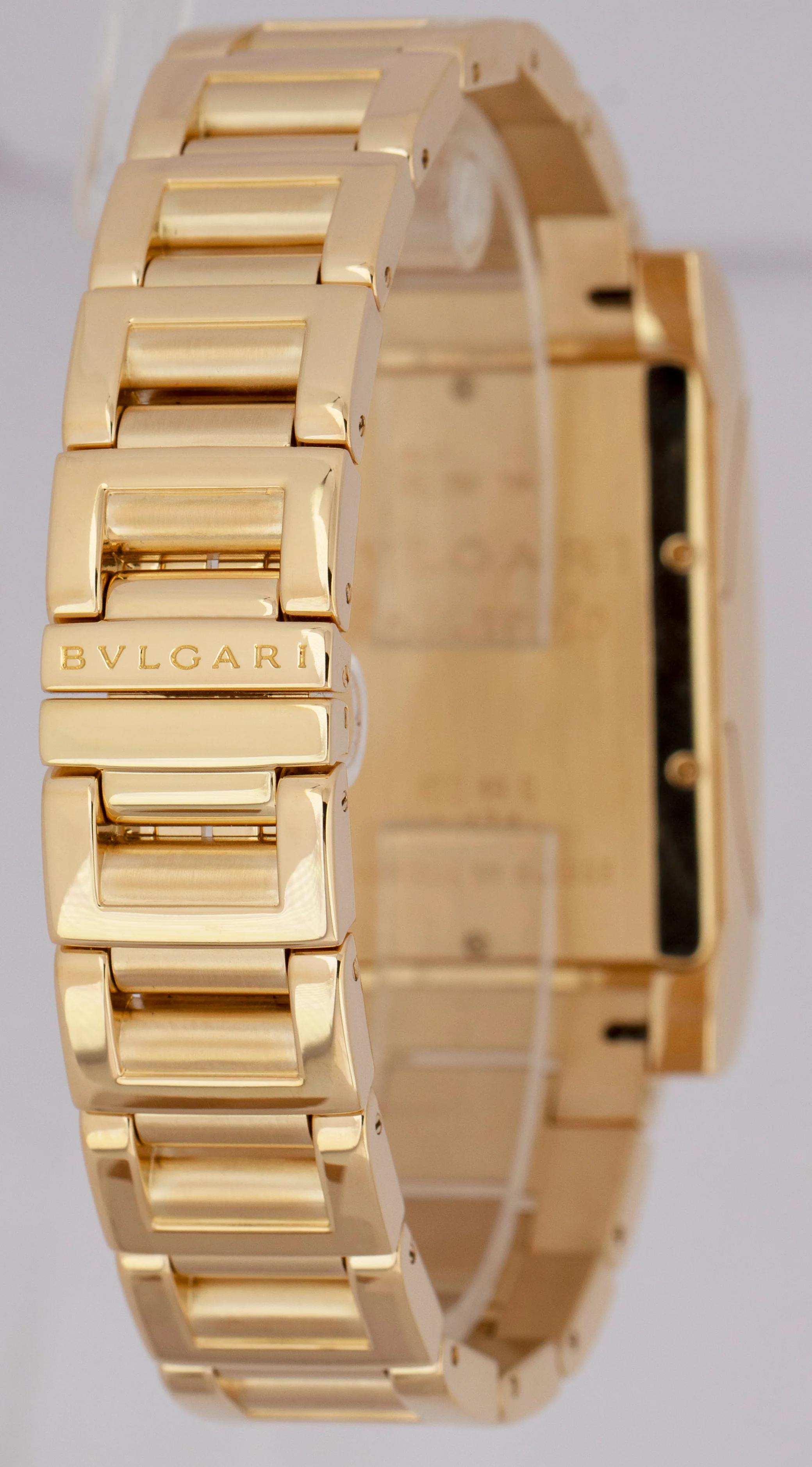 MINT BVLGARI Rettangulo Chronograph 18K DIAMOND Yellow Gold 29mm Watch RTC 49 G - Image 5