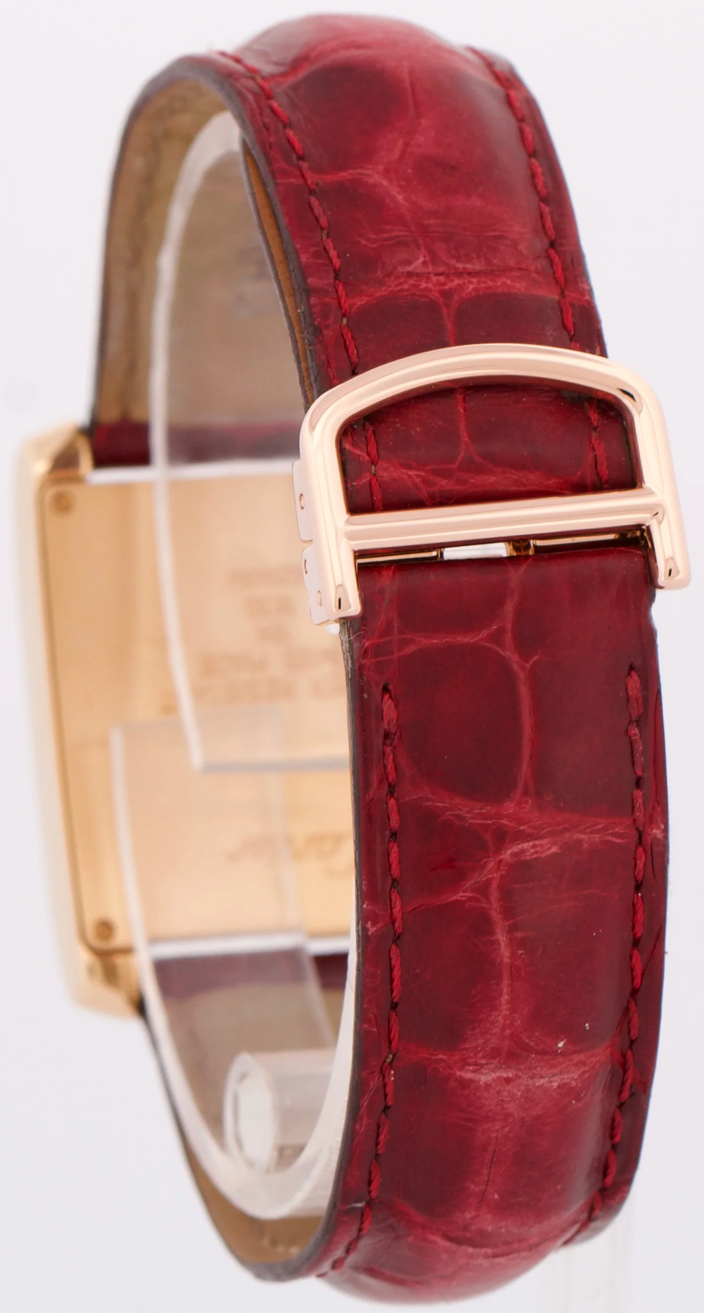 MINT Cartier Tank Francaise Chronograph IVORY 18K Gold Quartz 28mm 1830 W500556 - Image 5