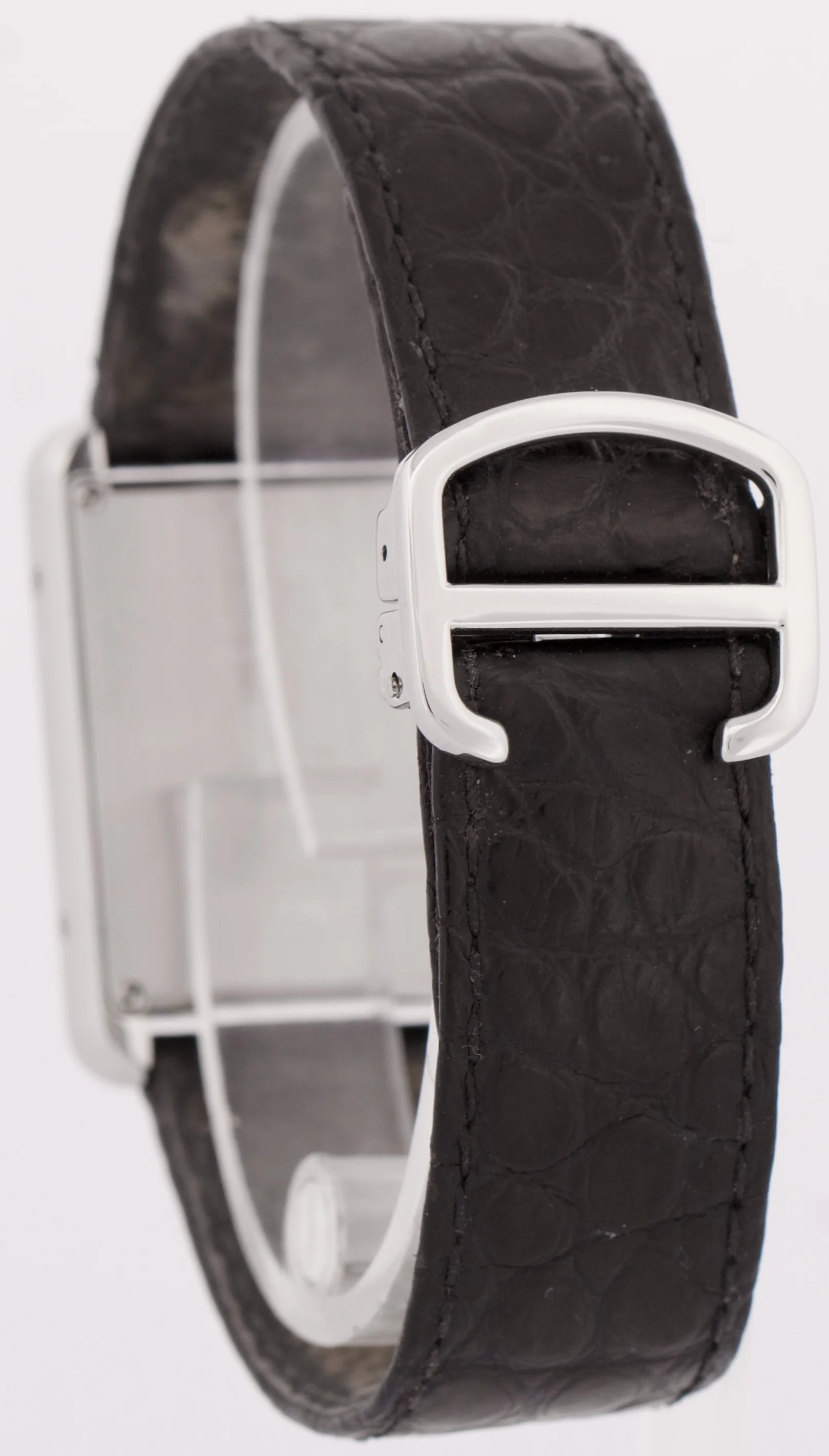 MINT Cartier Tank Solo Stainless Steel Roman Quartz 2715 W1018355 Leather Watch - Image 5