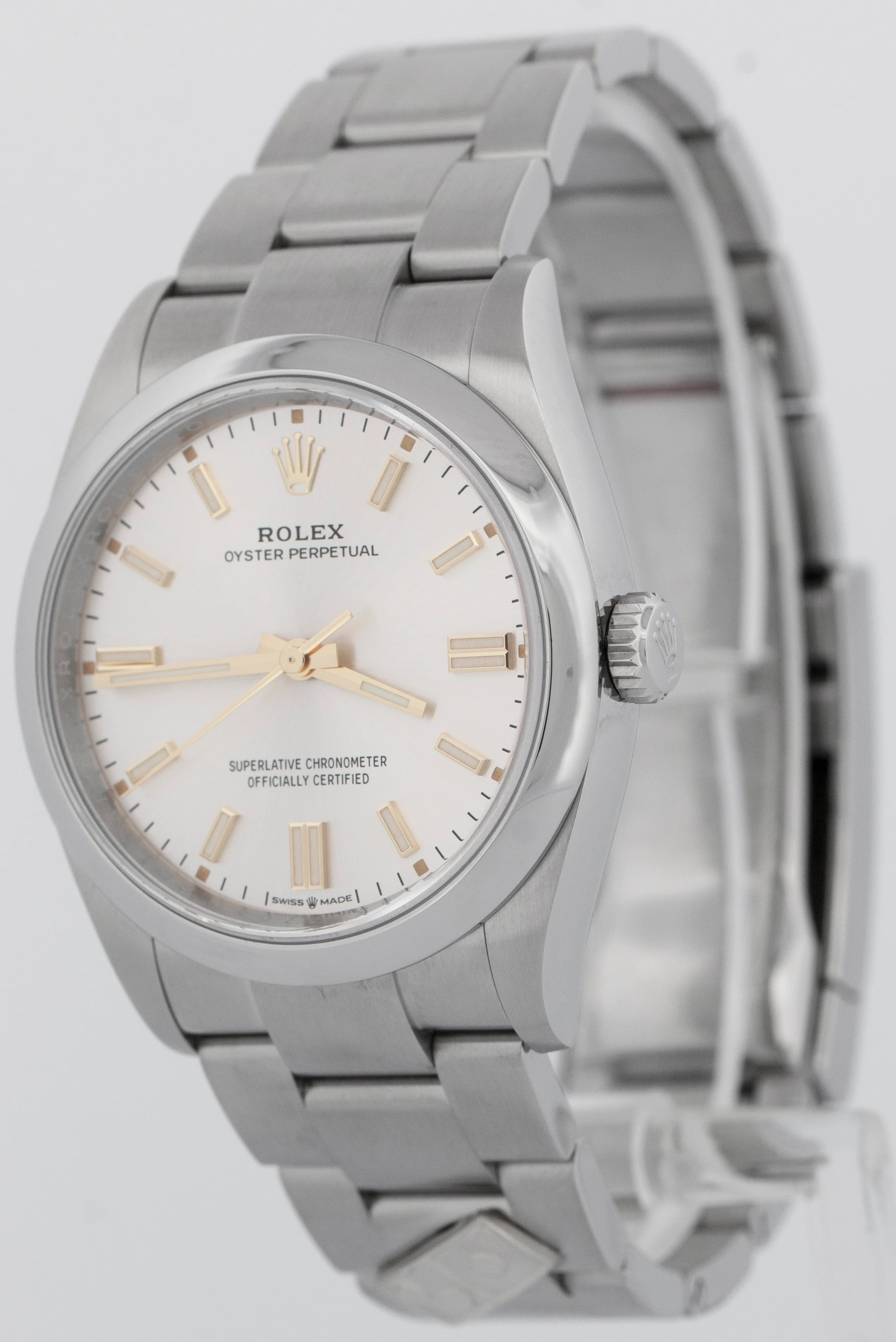 MINT DOMINO'S PAPERS 2020 Rolex Oyster Perpetual 36mm Silver Watch 126000 BOX - Image 3