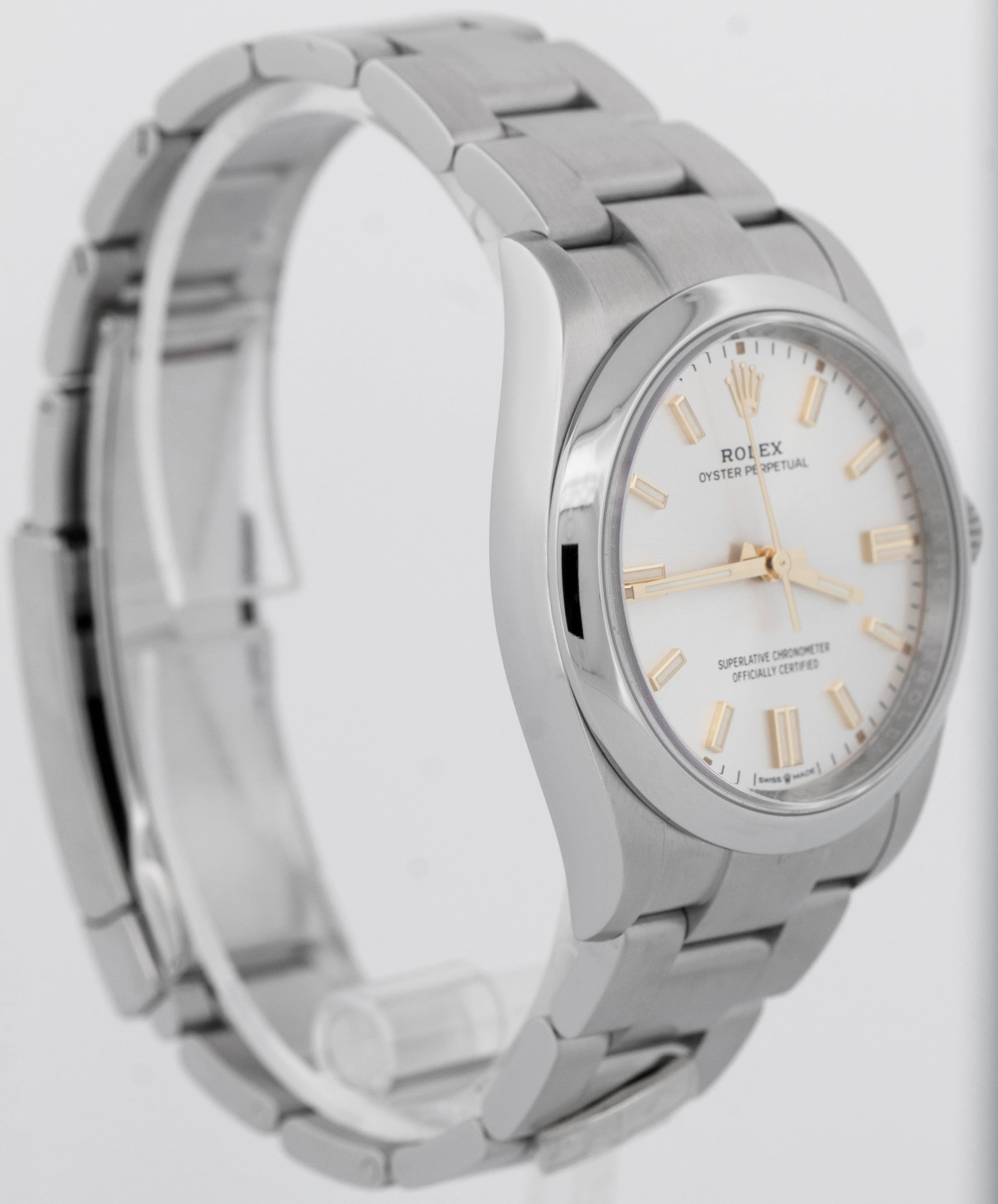 MINT DOMINO'S PAPERS 2020 Rolex Oyster Perpetual 36mm Silver Watch 126000 BOX - Image 4