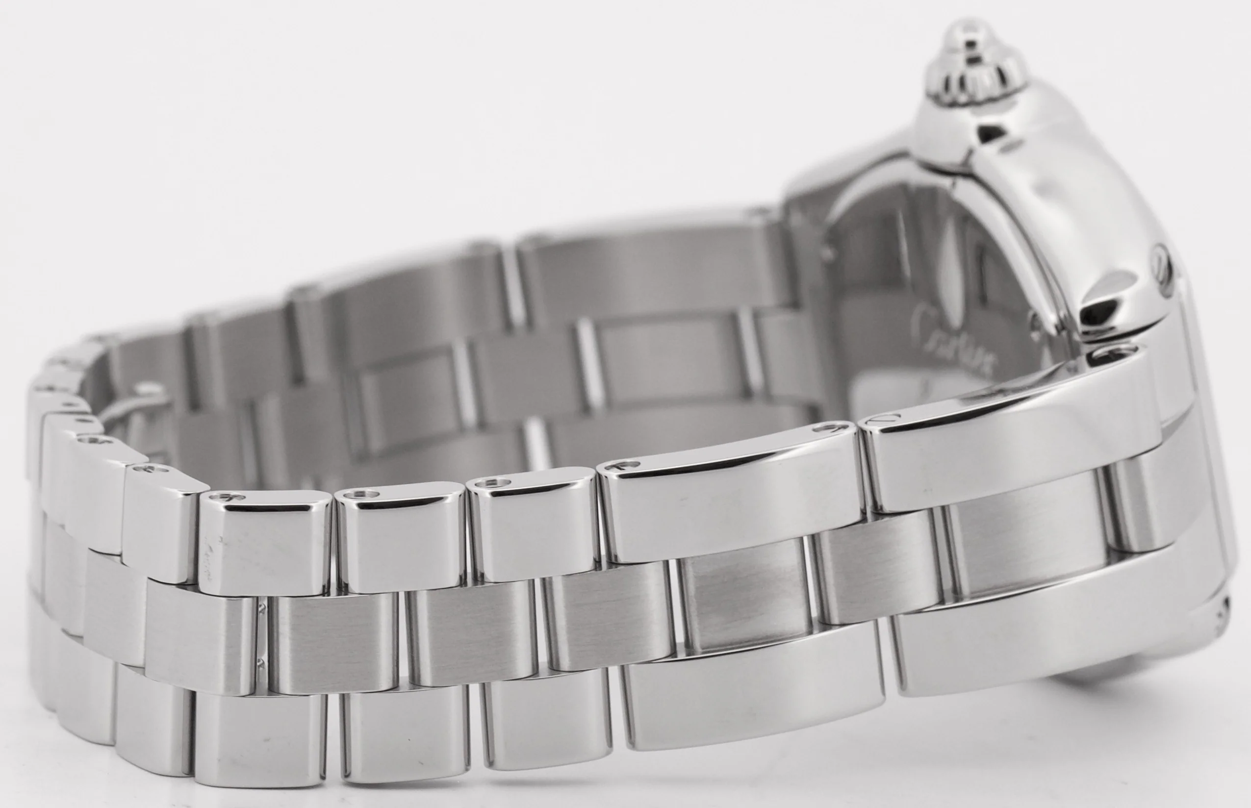MINT Ladies Cartier Roadster SILVER Roman 2675 31mm Quartz Stainless Steel Watch - Image 8