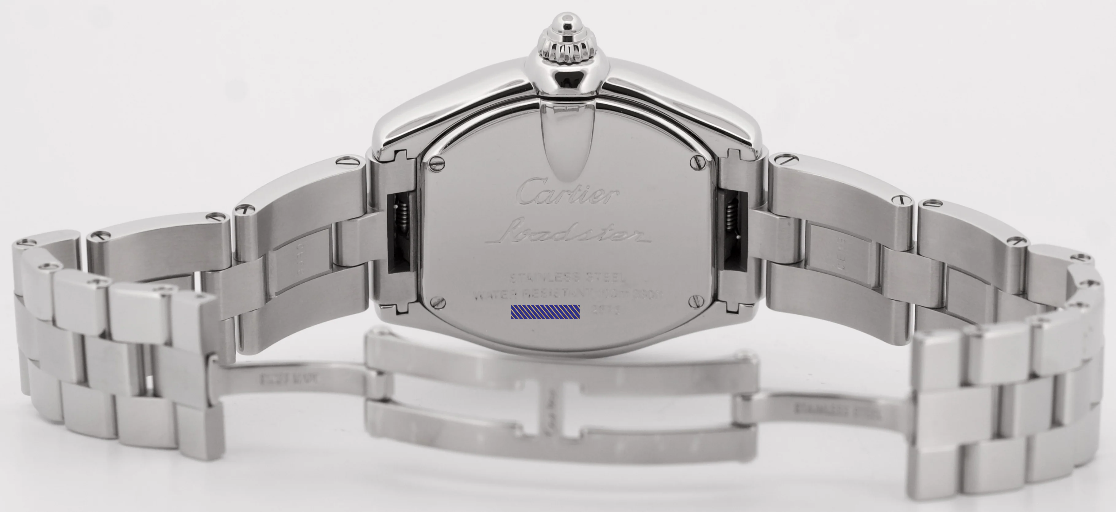 MINT Ladies Cartier Roadster SILVER Roman 2675 31mm Quartz Stainless Steel Watch - Image 9