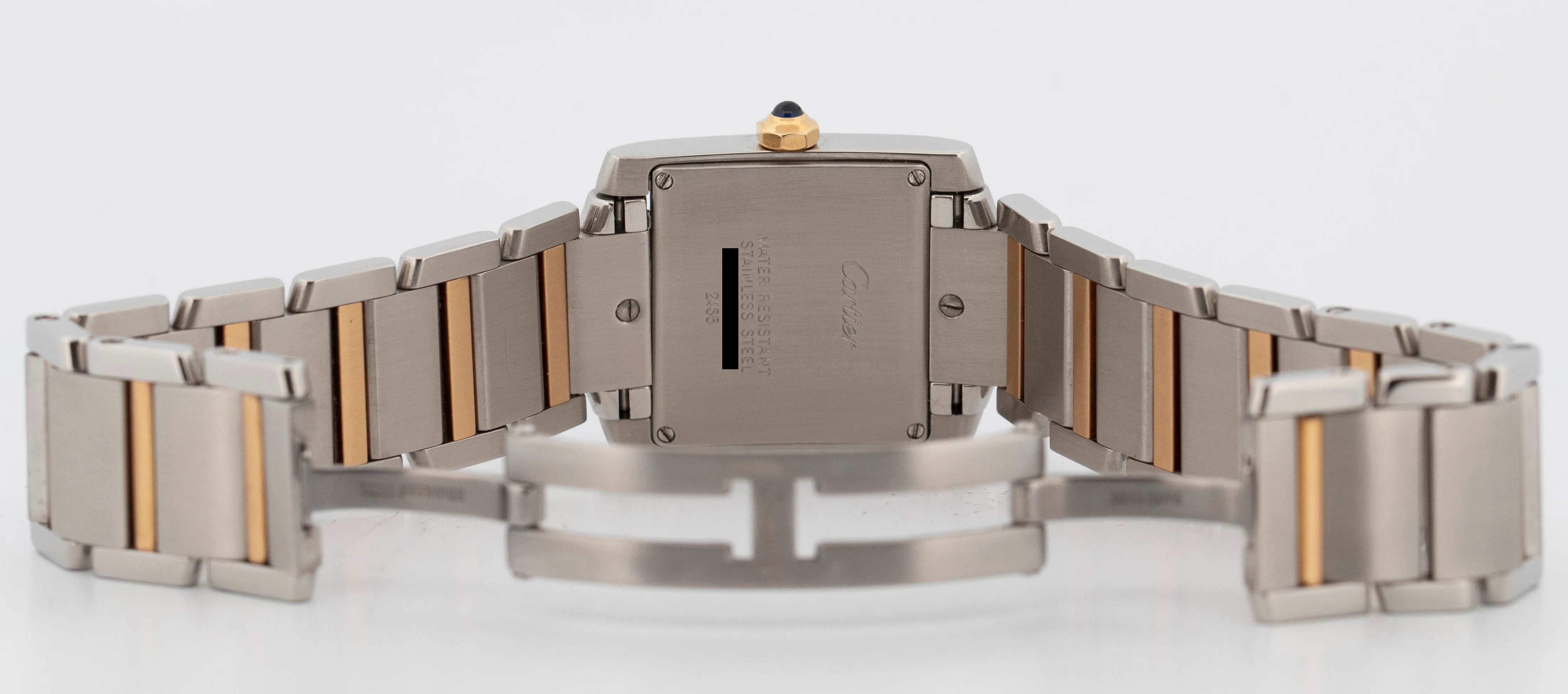 MINT Ladies Cartier Tank Francaise Midsize 2465 Two-Tone Gold Roman Quartz Watch - Image 8