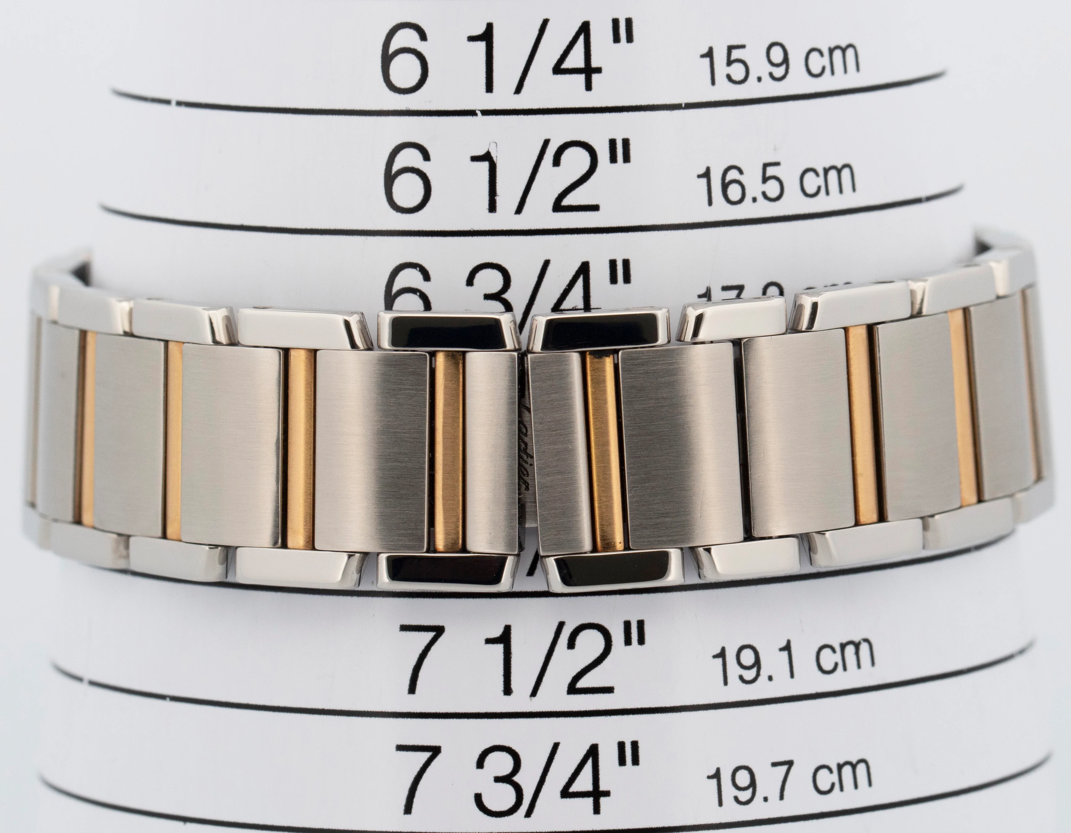 MINT Ladies Cartier Tank Francaise Midsize 2465 Two-Tone Gold Roman Quartz Watch - Image 9