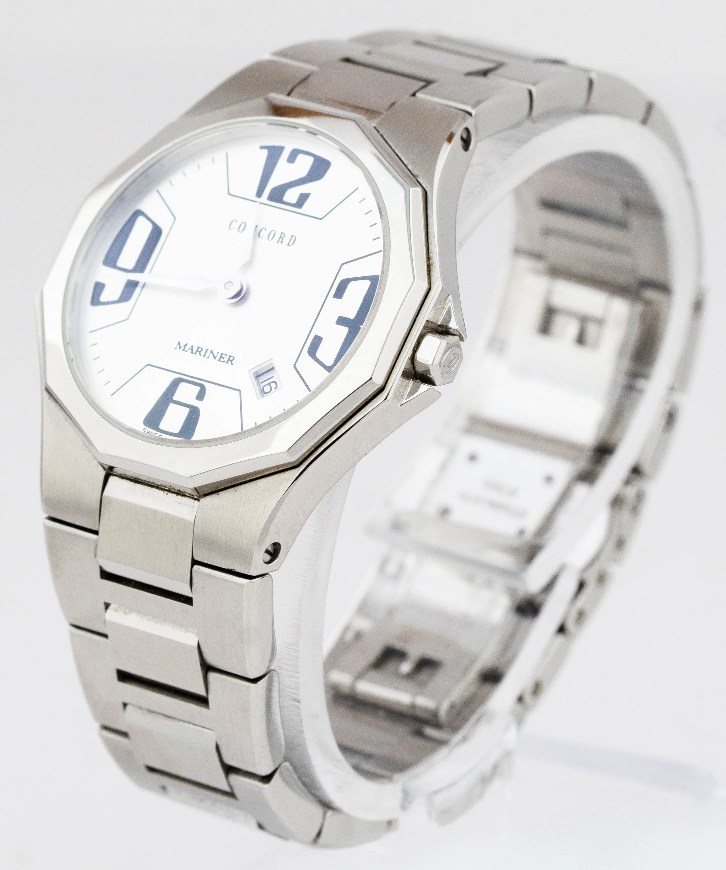 MINT Ladies Concord Mariner Steel Silver Quartz 30mm Date Watch 14.E6.1850 BOX - Image 3