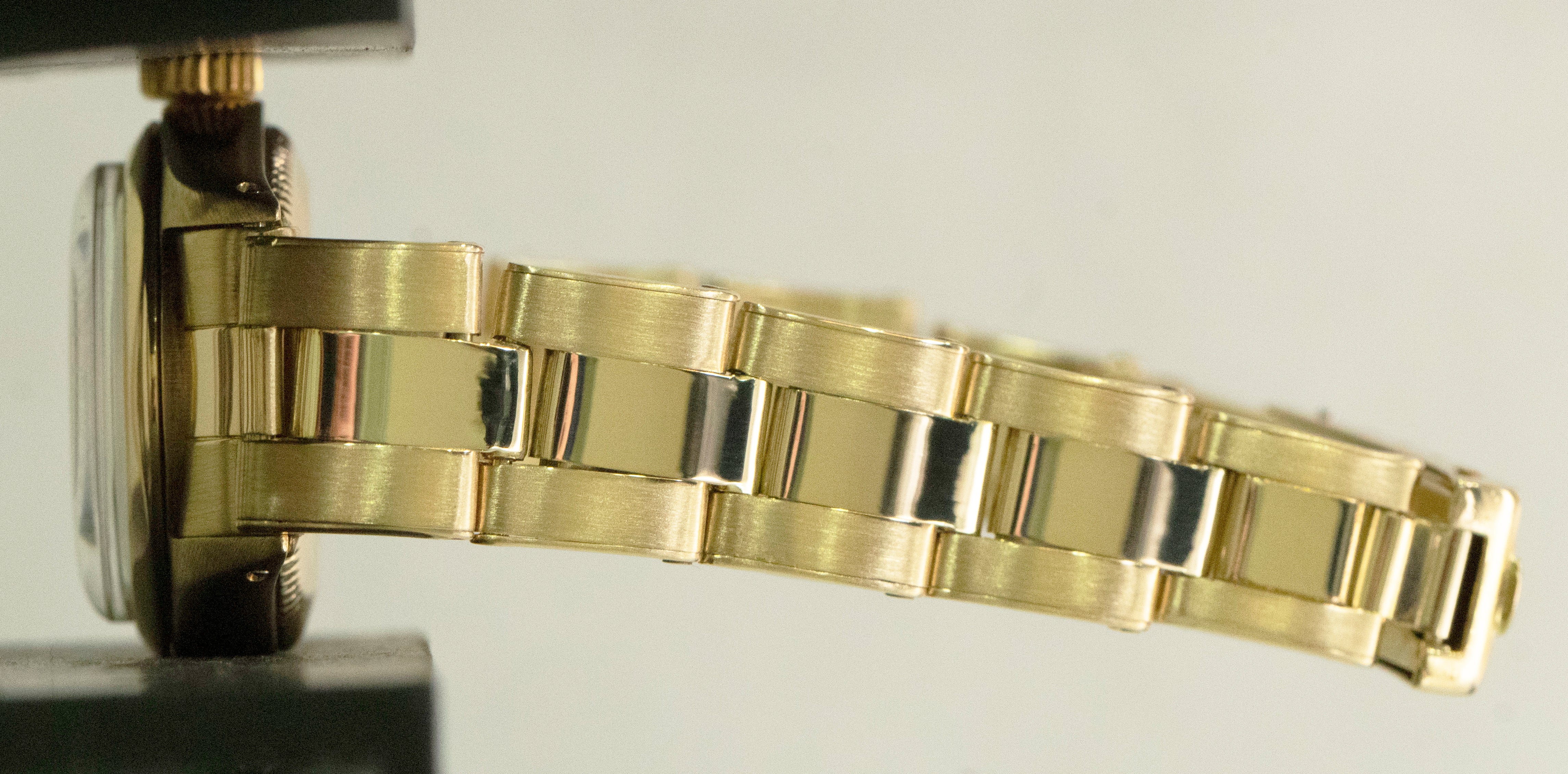 MINT Ladies Rolex Oyster Perpetual 24mm SOLID GOLD 14K Watch DIAMOND MOP 6718 - Image 10