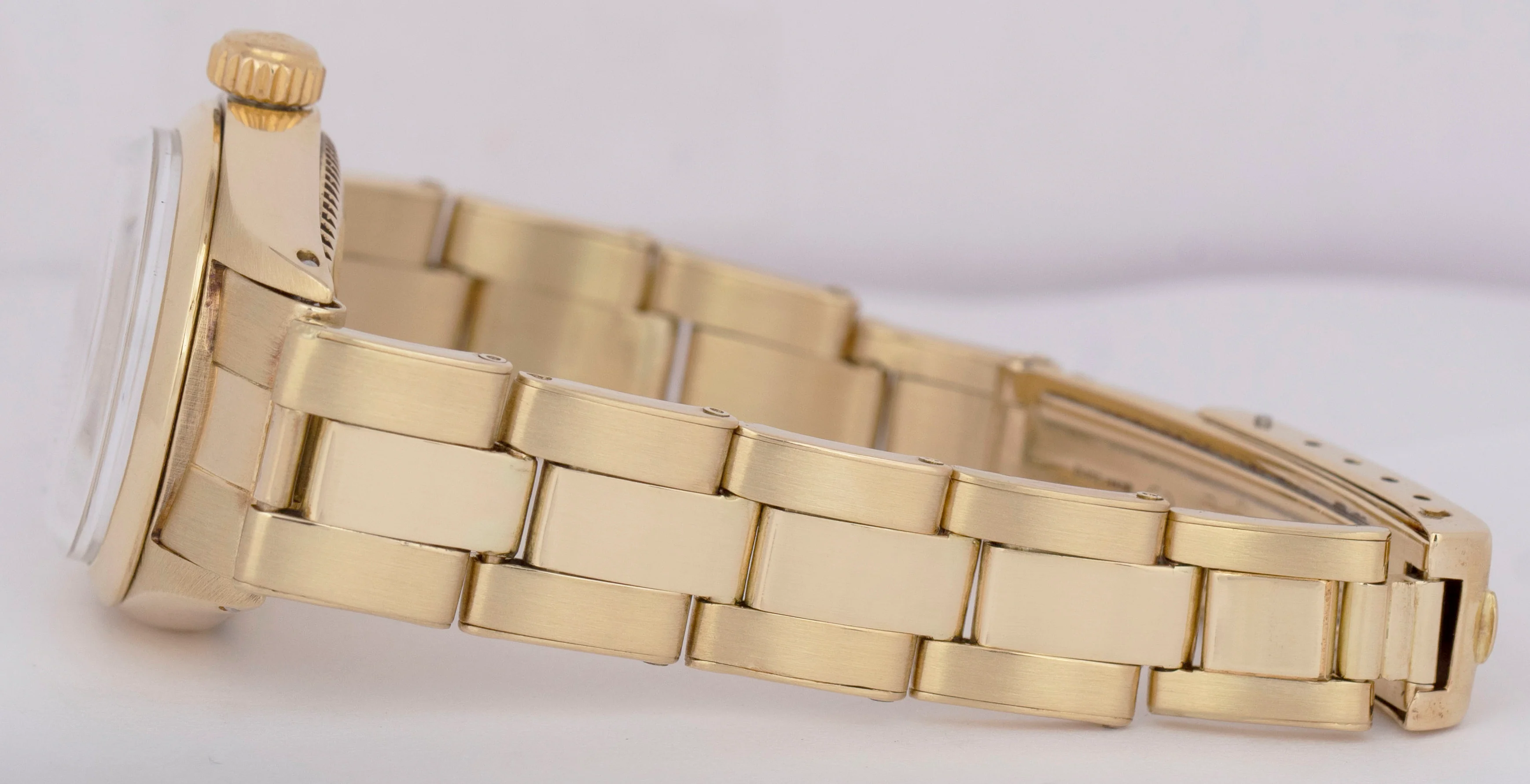 MINT Ladies Rolex Oyster Perpetual 24mm SOLID GOLD 14K Watch DIAMOND MOP 6718 - Image 6